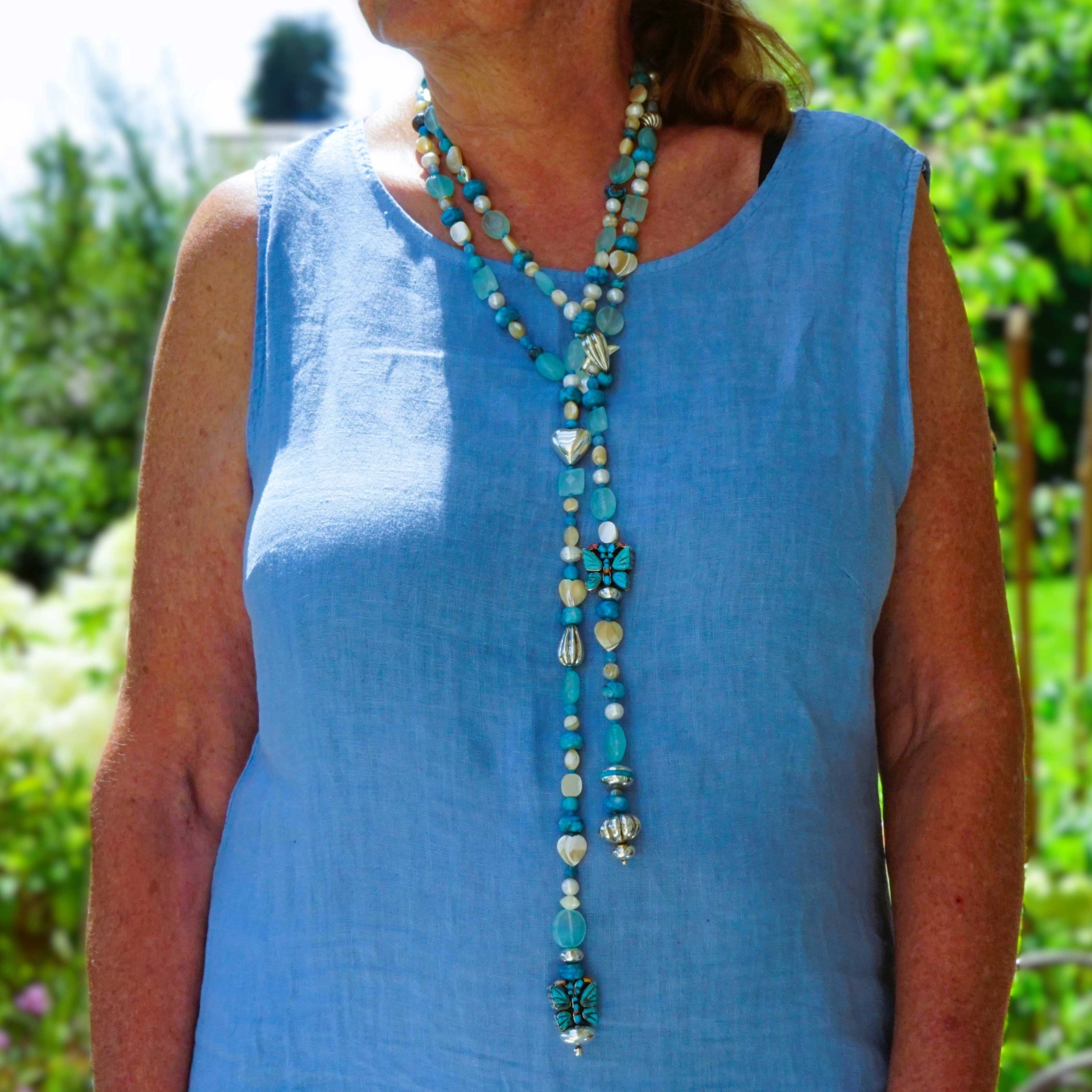 Chilango extra long Jewelry Necklace in 185 cm  Out of Nature Legends...couldn't be more beautiful