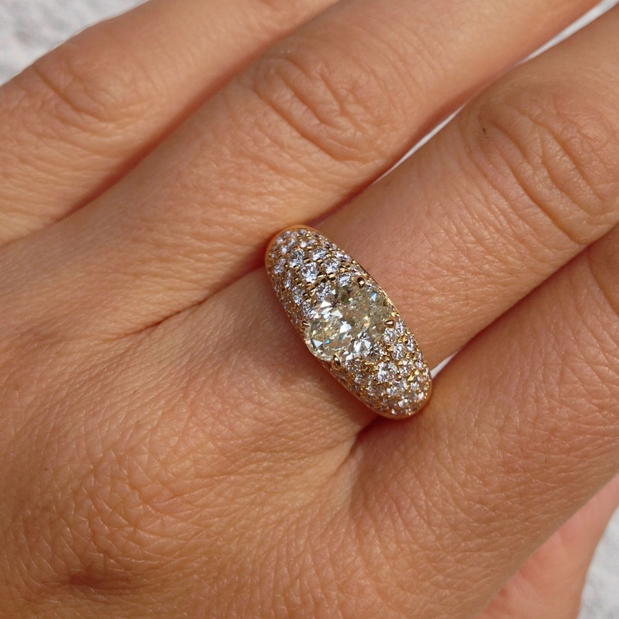 Brillant-Ring-1.163 ct-pavee-Brillnten-1.08 ct-750er-Gold