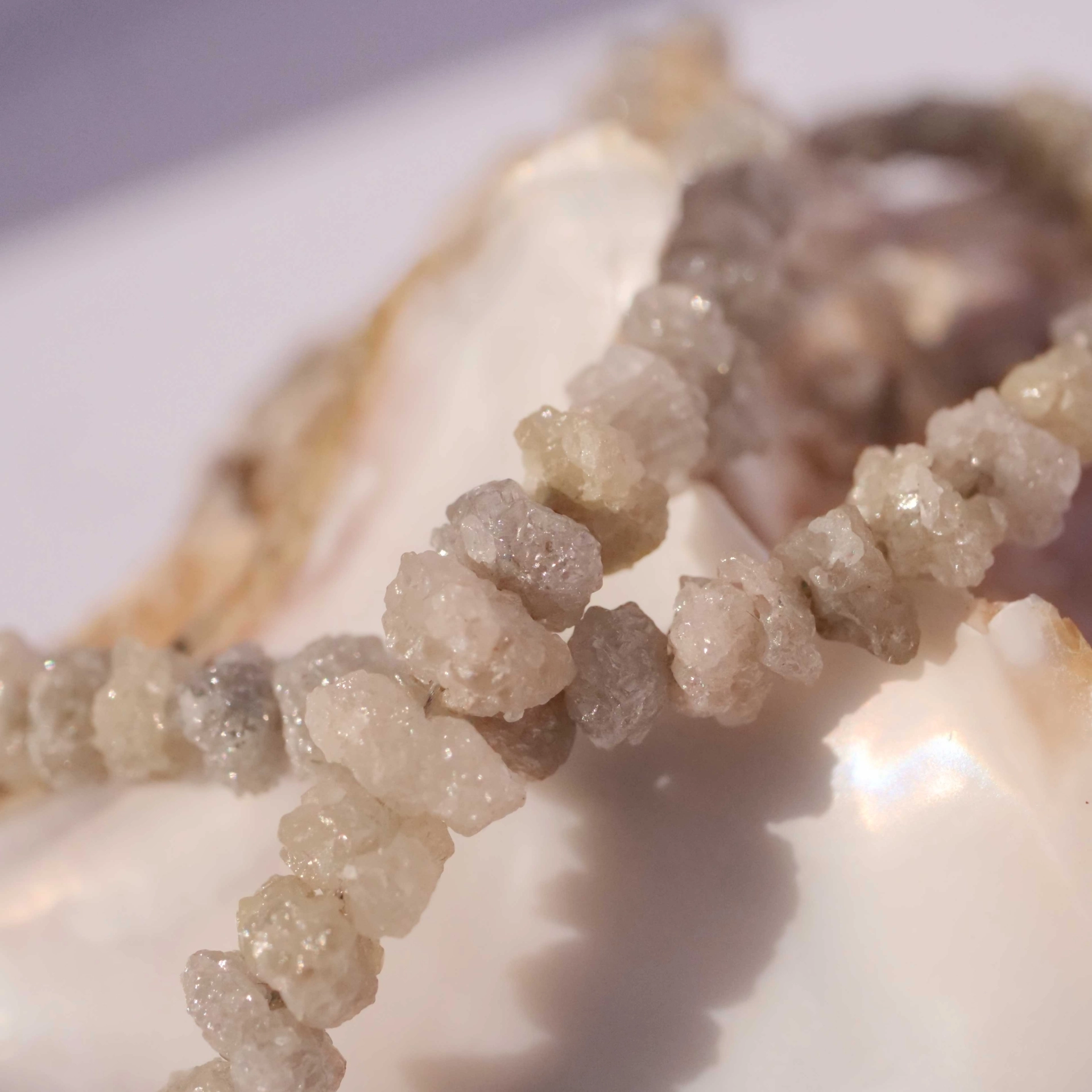 Natural Diamond Strand in the form of rough Diamond uncut Nuggets  5-6 mm totally 55 ct