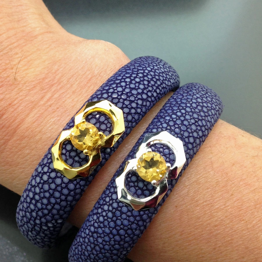 Citrine Stingray Bracelet 925 Silver