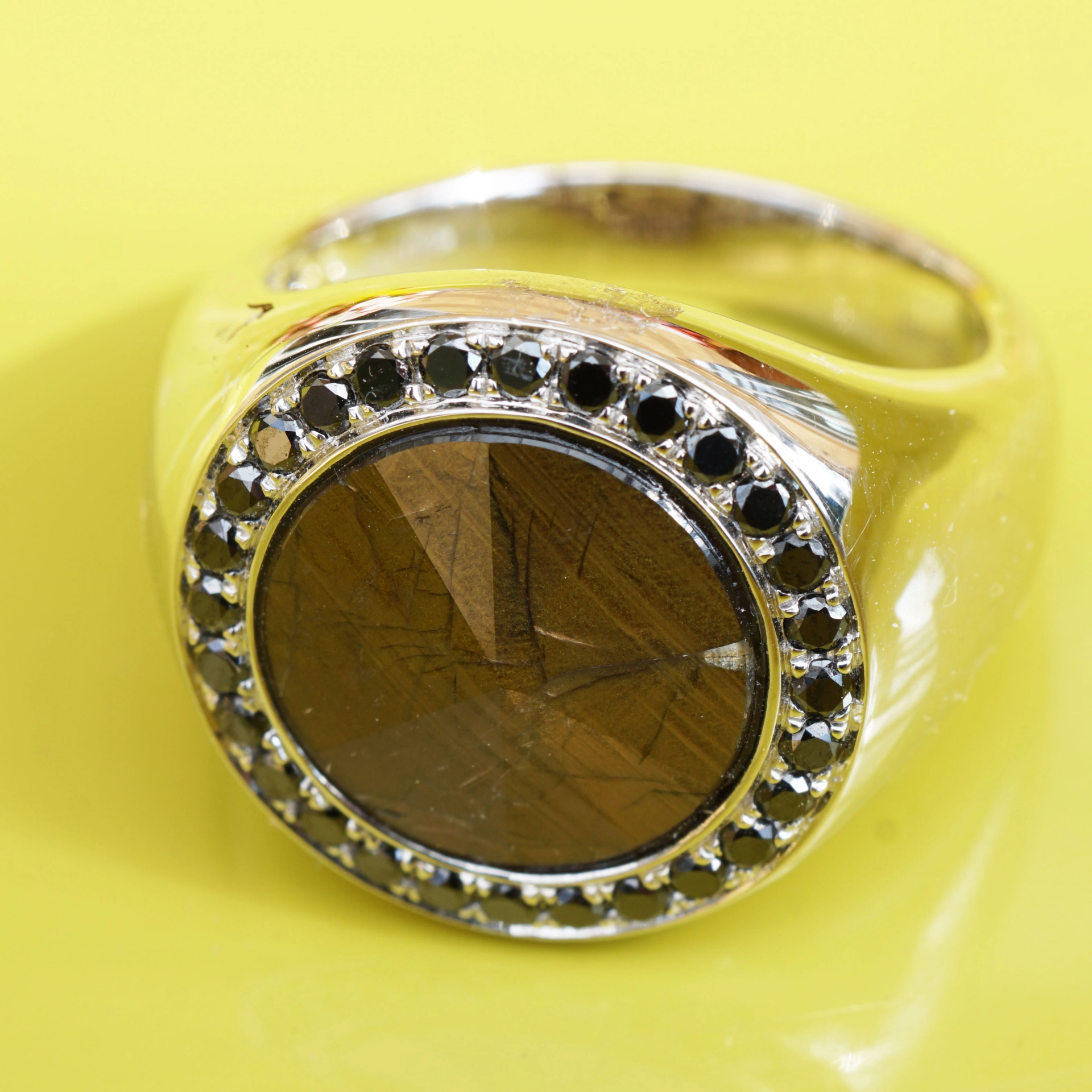 Saphir Diamant Ring 5.63 ct 0.42 ct AAA+ 750er Weissgold seltene Goldfarbe