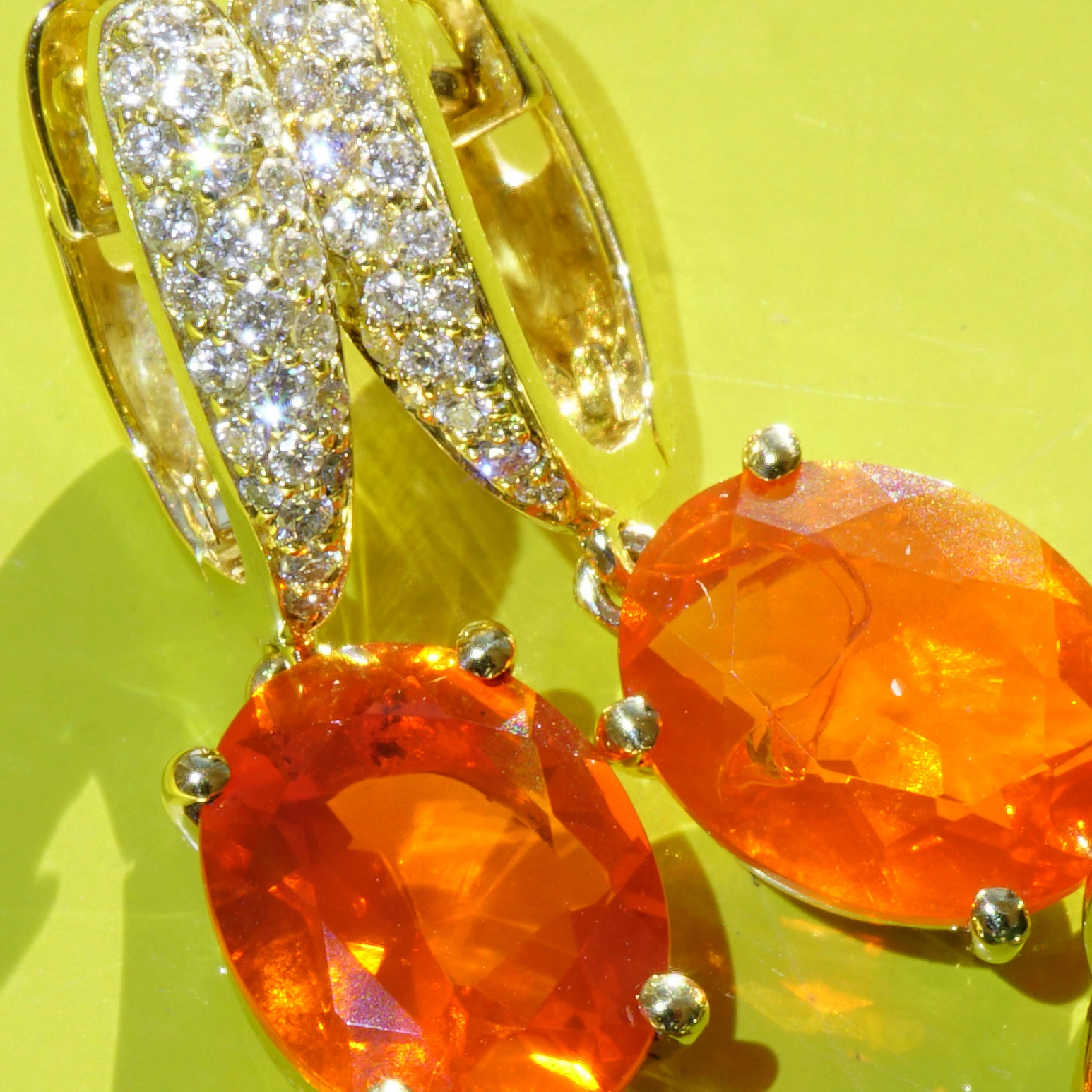 Topaz Fireopal Brilliant Earrings...Quality Earjewellery...Wow Colors