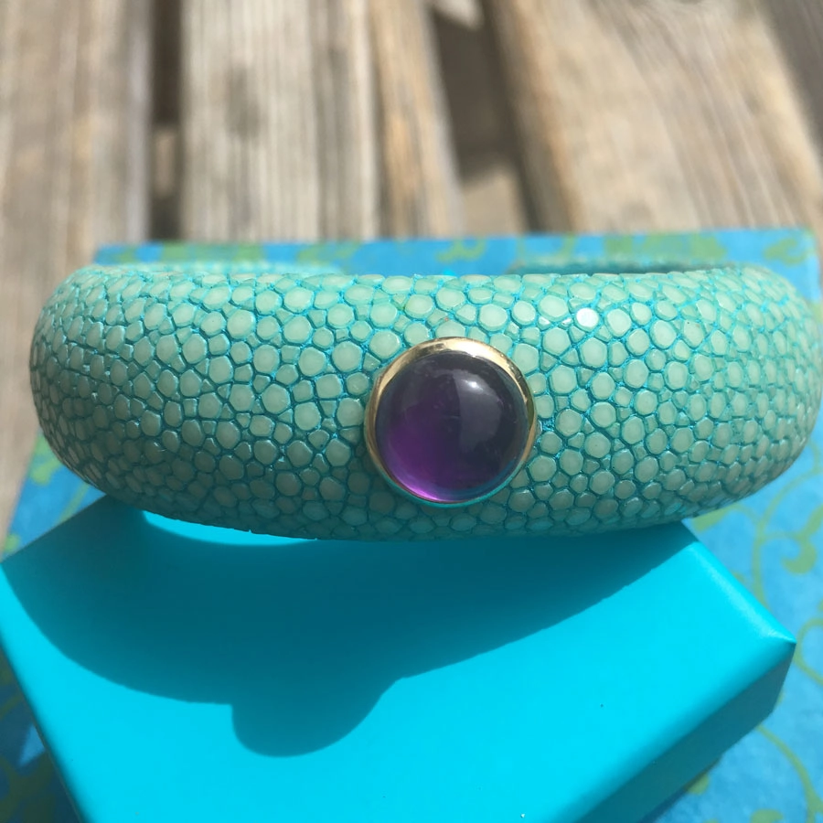 Stingray Bracelet with a beautiful Amethyst...Summer, Sun