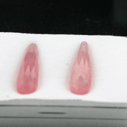 Rosenquarz, facettiert, Pampel, 22x7 mm