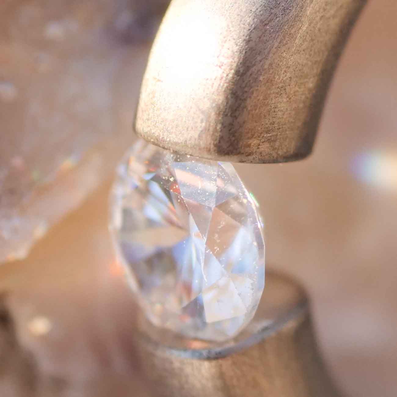 Niessing 0.50 carat zirconia tension ring 925 silver gray matt mint hallmarked as good as new