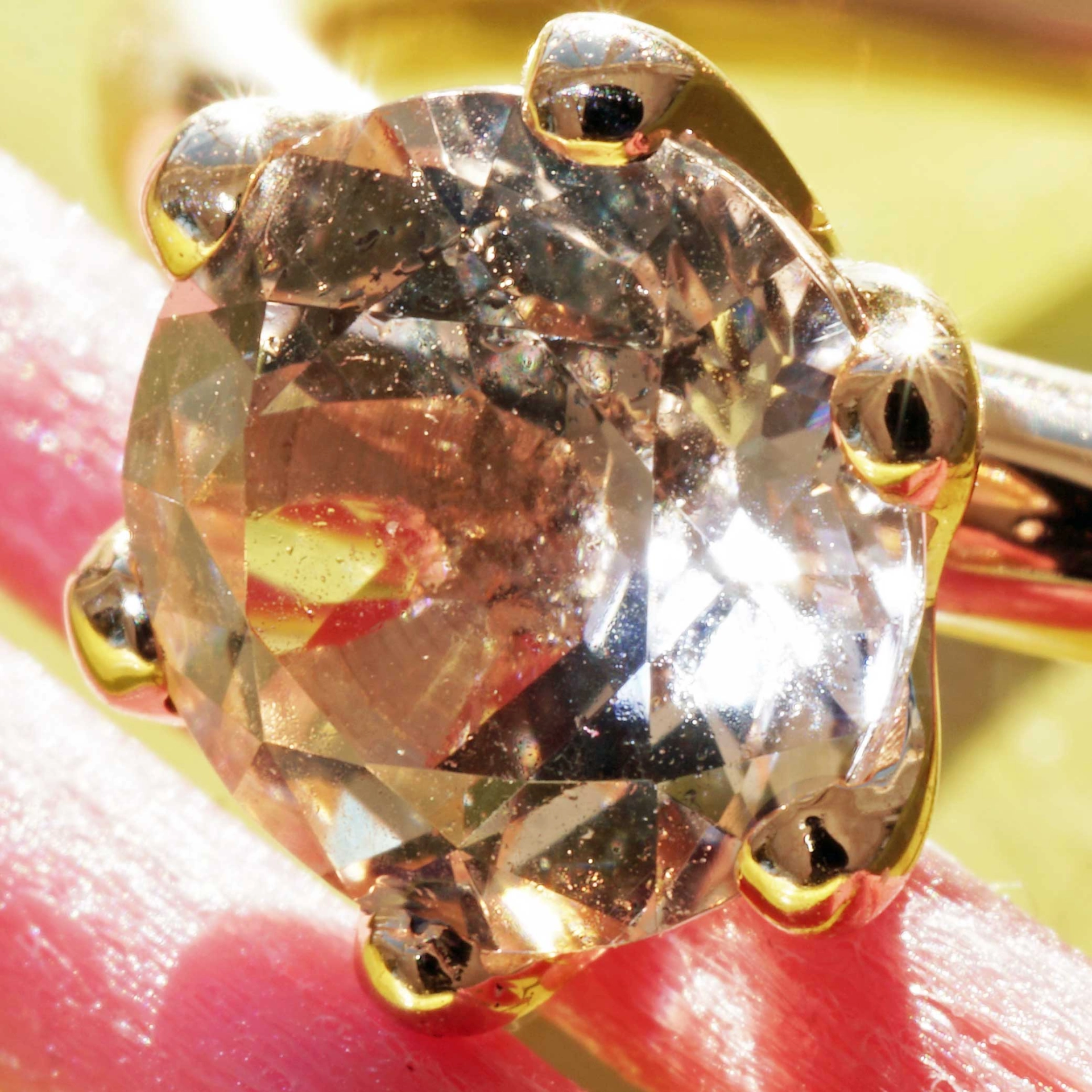 Bestseller Combination Ring made in Valenza...18 kt Rose Gold with Morganit