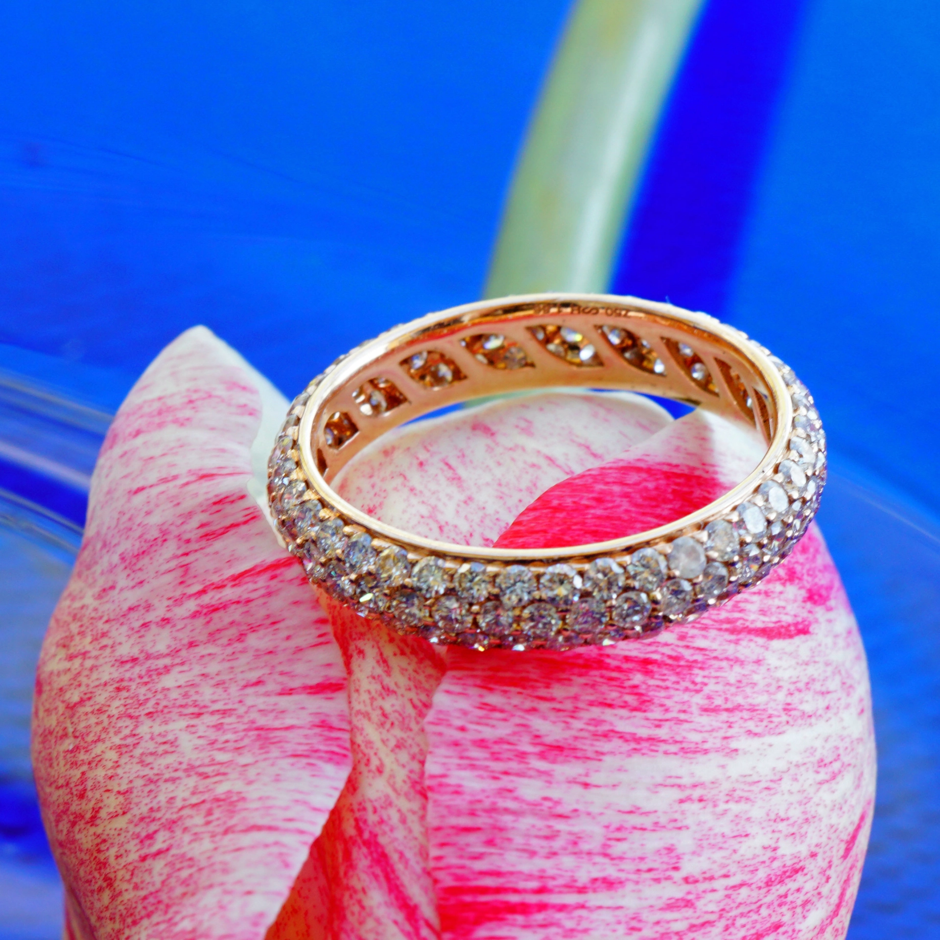 Brillant Ring Memoire in 750er Rosegold 1.66 ct weiss vs.....Wahnsinns Brillanz