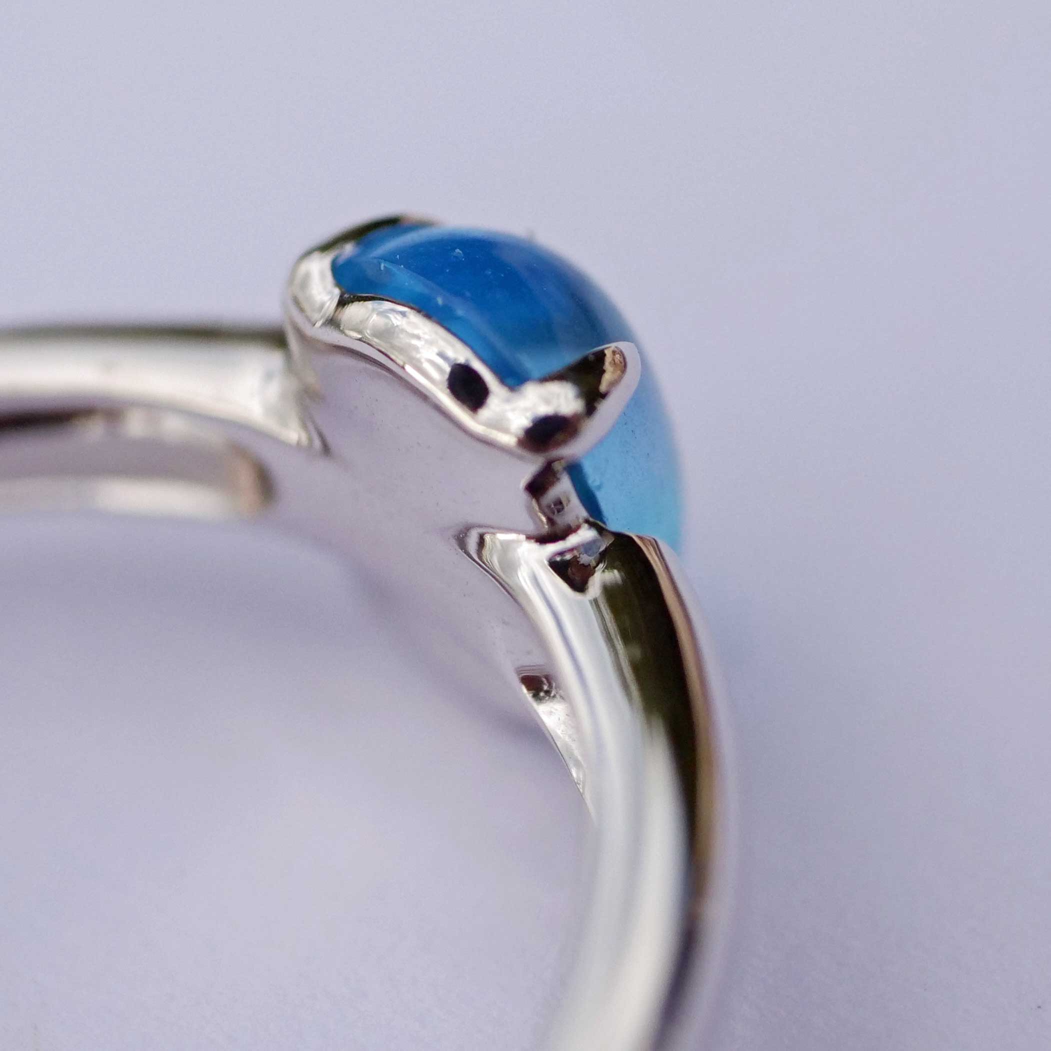 Blue Topaz Ring 750 White Gold Ocean Blue.... sweet Temptation... made in Italy... high-quality