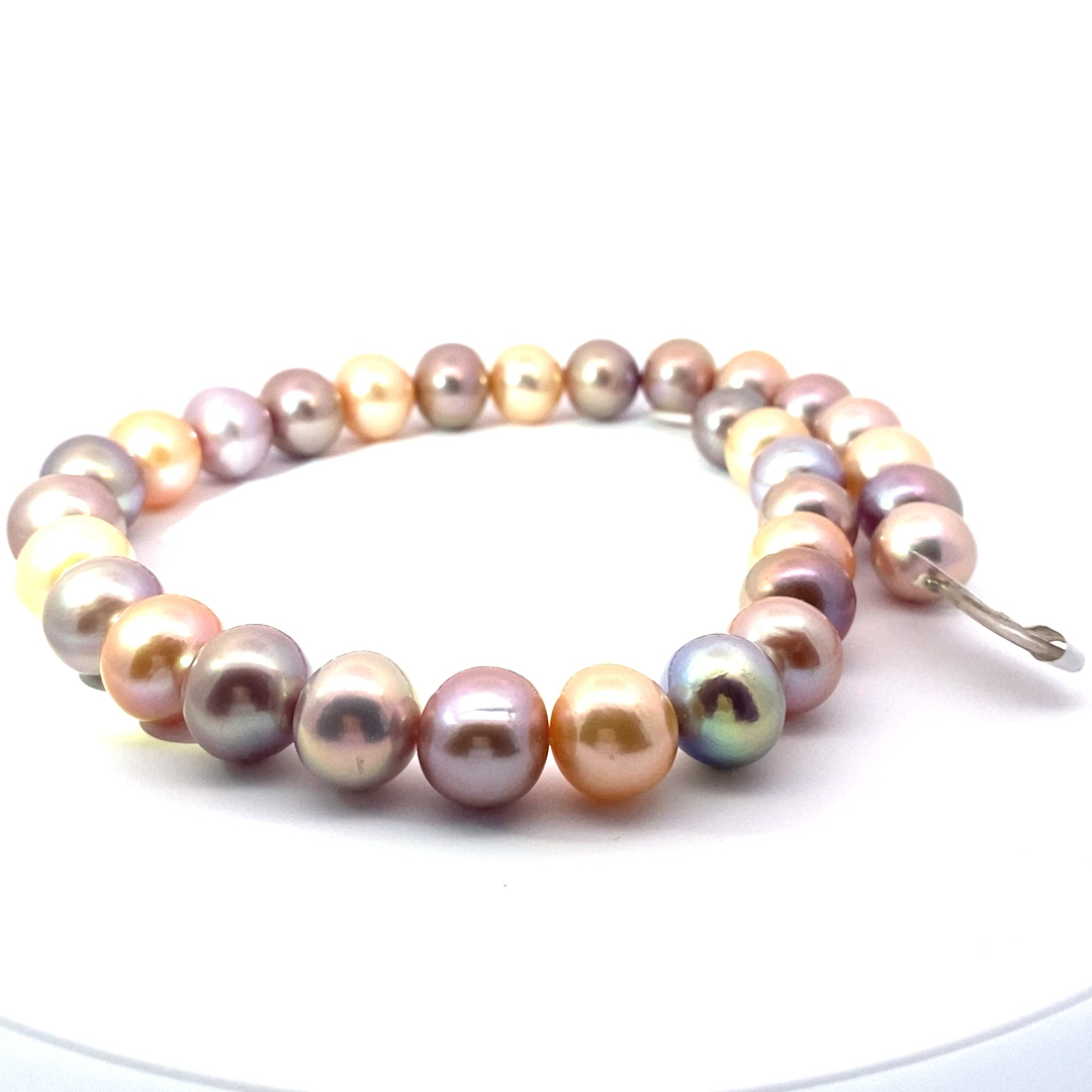 Opera Ming strand 8 to 14 mm in potato shapes 45 cm long Multi colors great chandelier AAAA Kopie