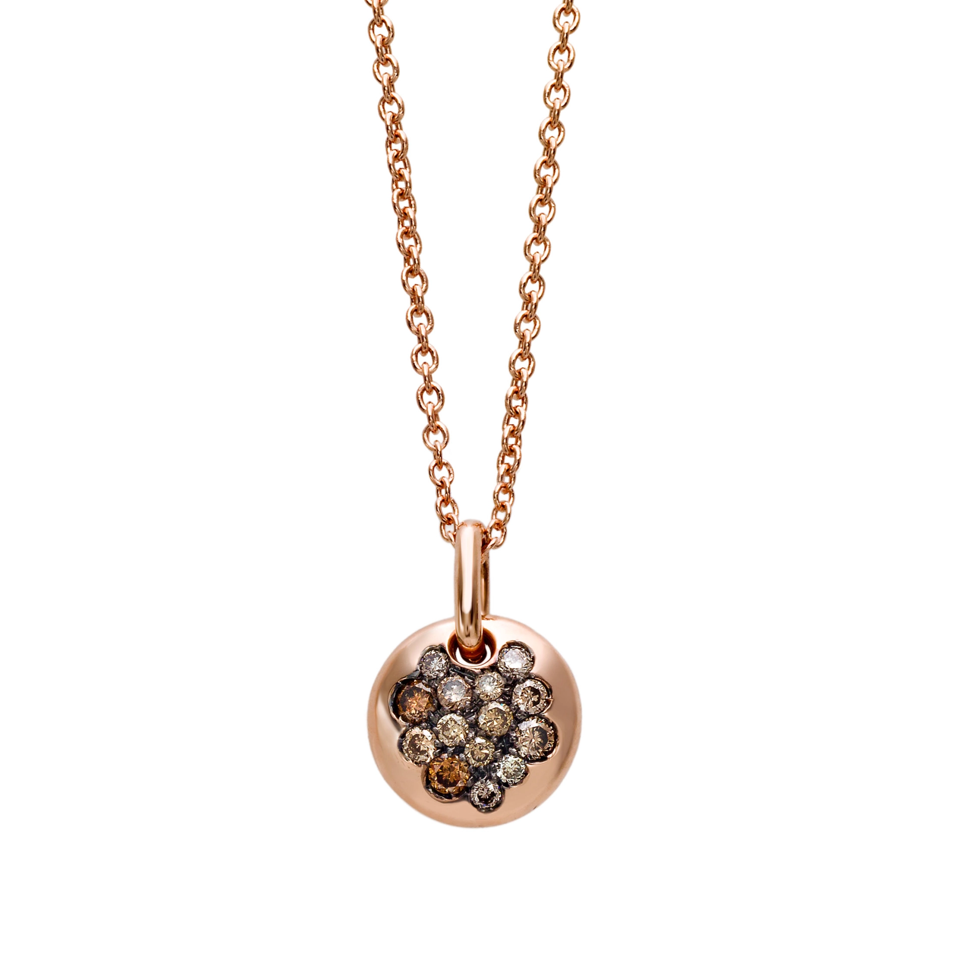 Brillant Anhänger mit Kette 750er Roségold 0.34 ct angefertigt in unserem Traditionsbetrieb