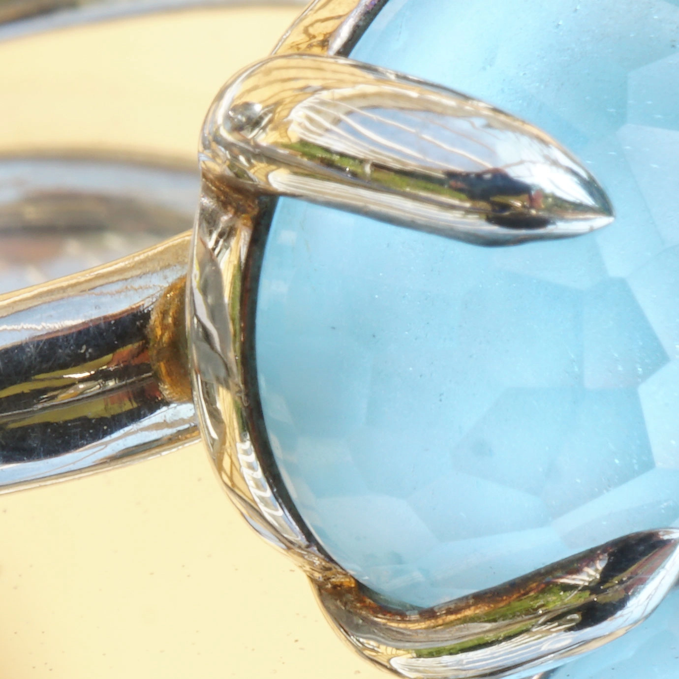 CHILANGO RING Blue Topaz bombastisch 925er Silber neu mit orig. Etui massiv