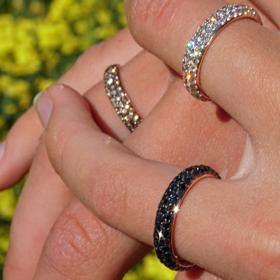 Brillant Ring Memoire in 750er Rosegold 1.66 ct weiss vs.....Wahnsinns Brillanz