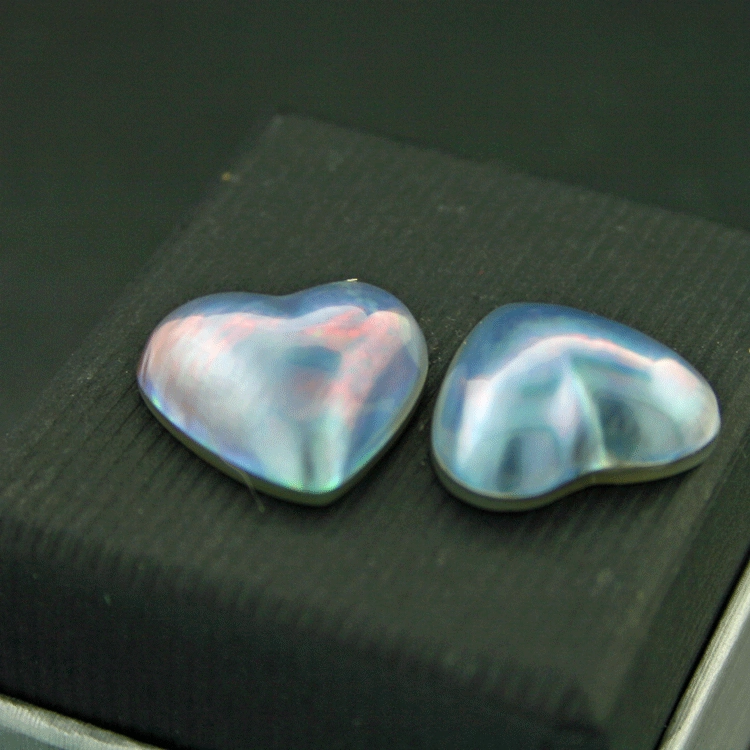 Mabeperlherzen, ca. 16 x 17 mm