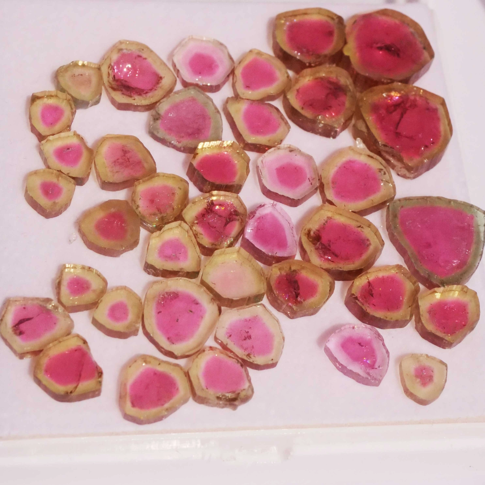Watermelon Tourmaline slices from Afghanistan totally 6.50 ct AAA+