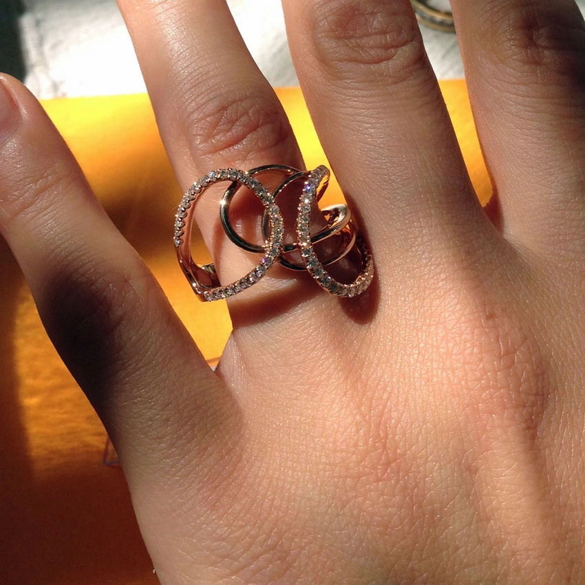 Brillant Ring in 750er-Gold, 18 kt, Rosegold
