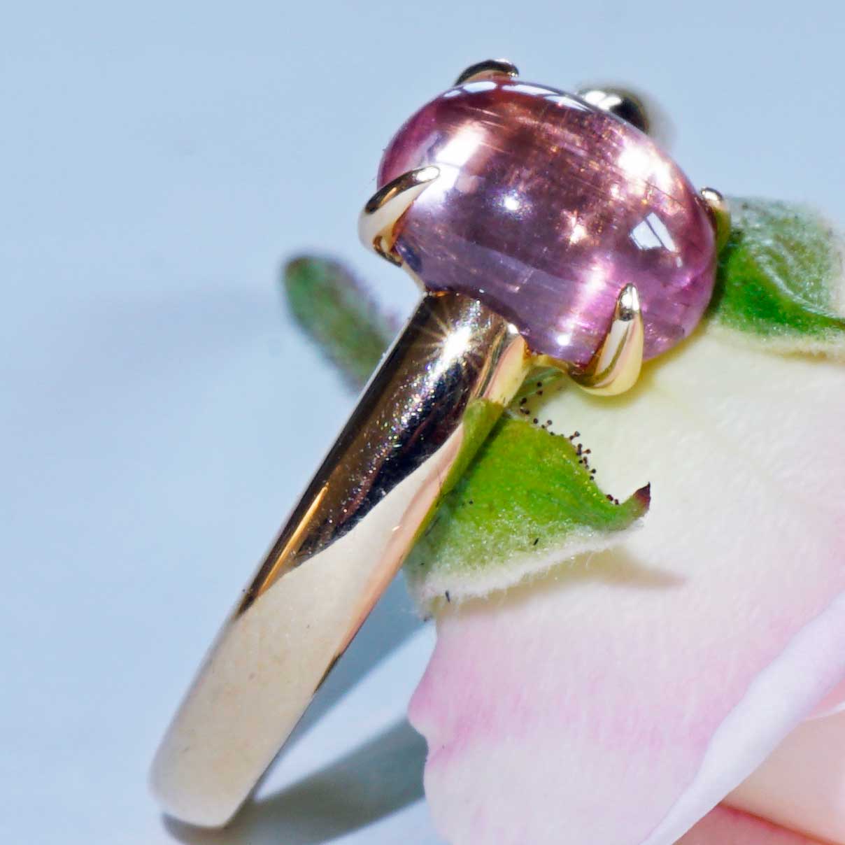 Tourmaline Ring 750 Rose Gold Pink.... sweet Temptation... made in Italy... High-Quality