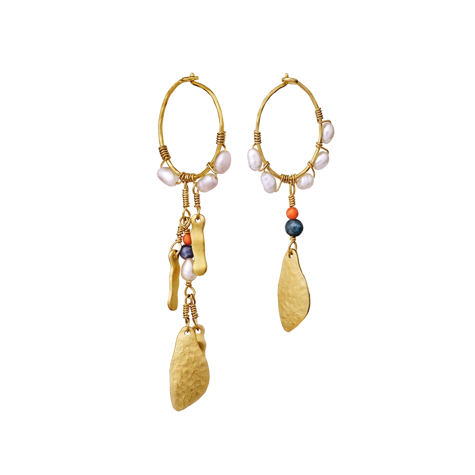 Earrings Lotta Design from Mannesten 925 Silver 18kt plated..a small piece of Art