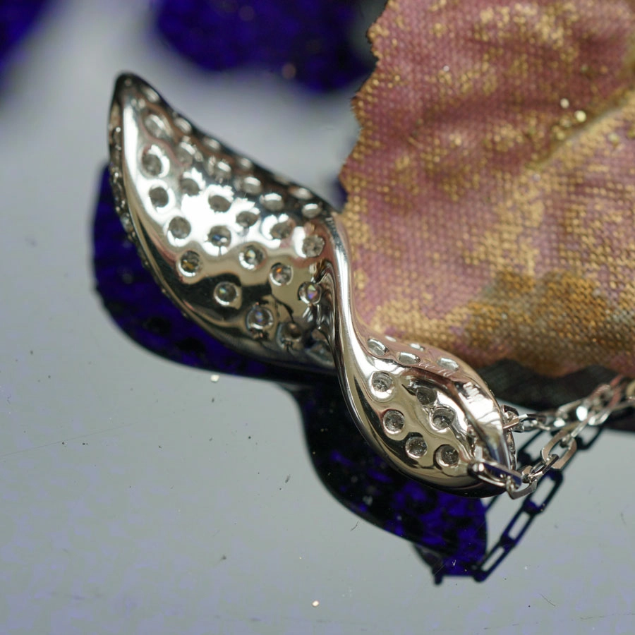 Brillant Anhänger in 750er Weissgold 1.0 ct TW -W / VVS...Faltenwurf
