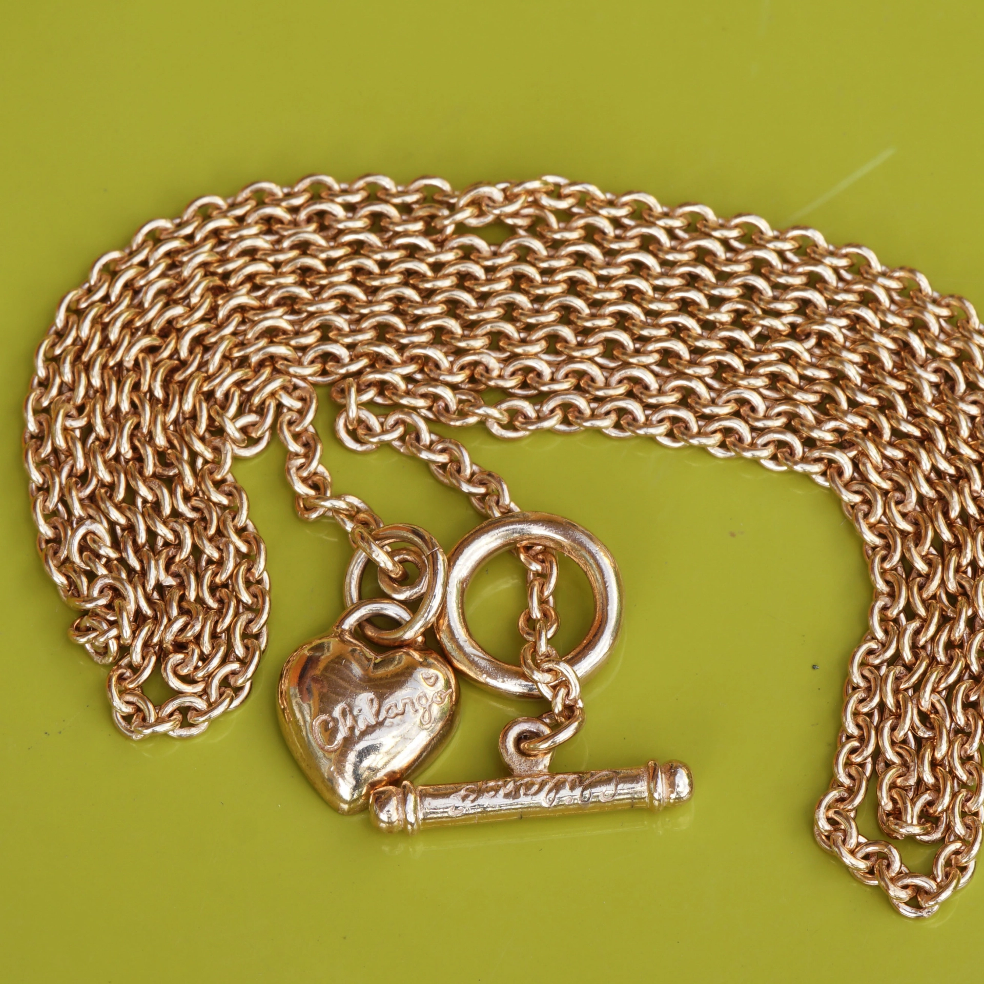 Chilango Jewelry Chain in 85 cm  fine Luxury 925 Silver 18 kt rose gold-plated