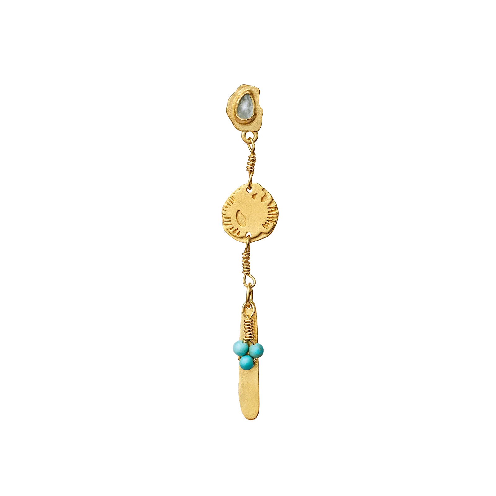 Throat Chakra Single Earring is part of Maanesten's Chakra Collection Dutch Design