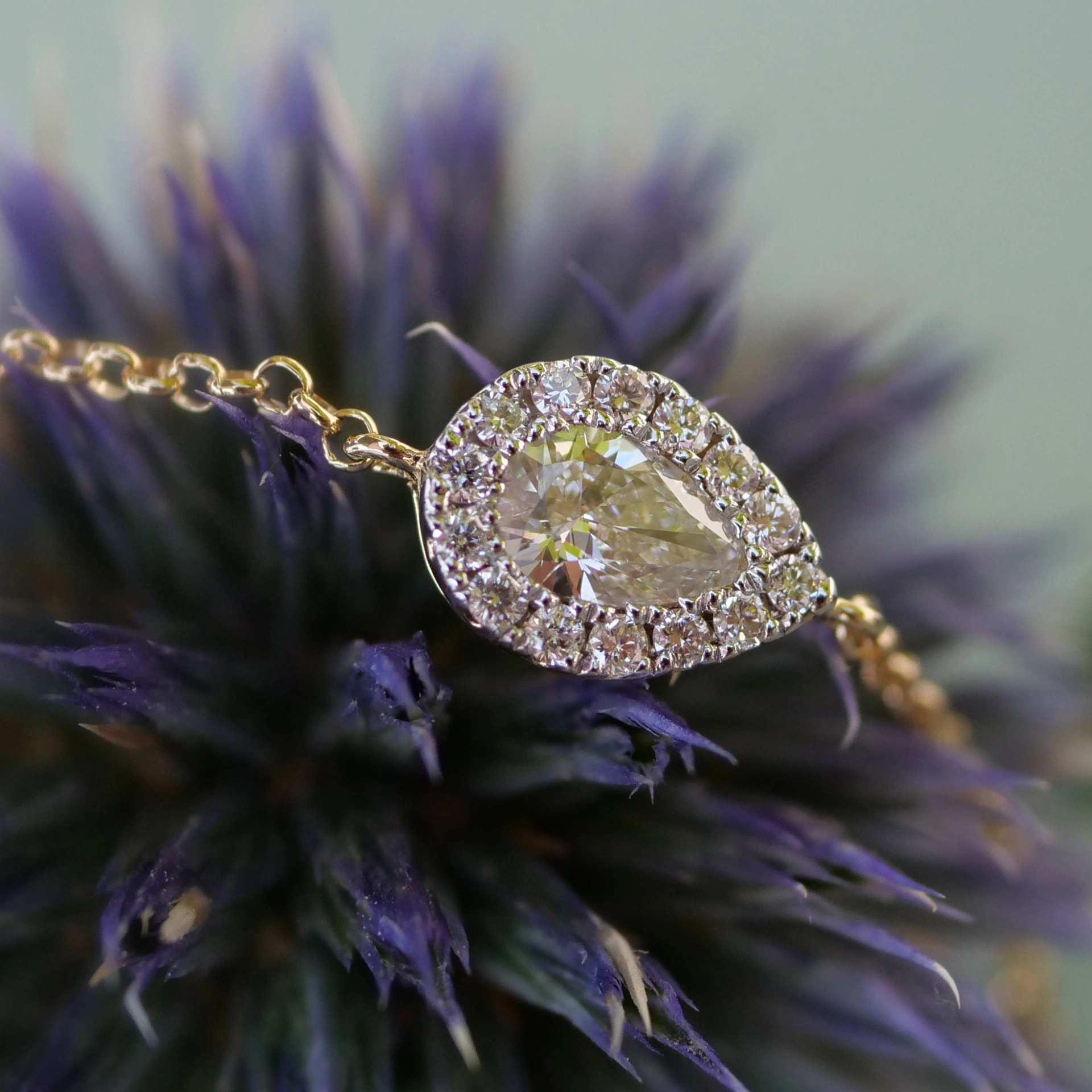 What a Highlight Diamond Drop Bracelet 18 kt Gold