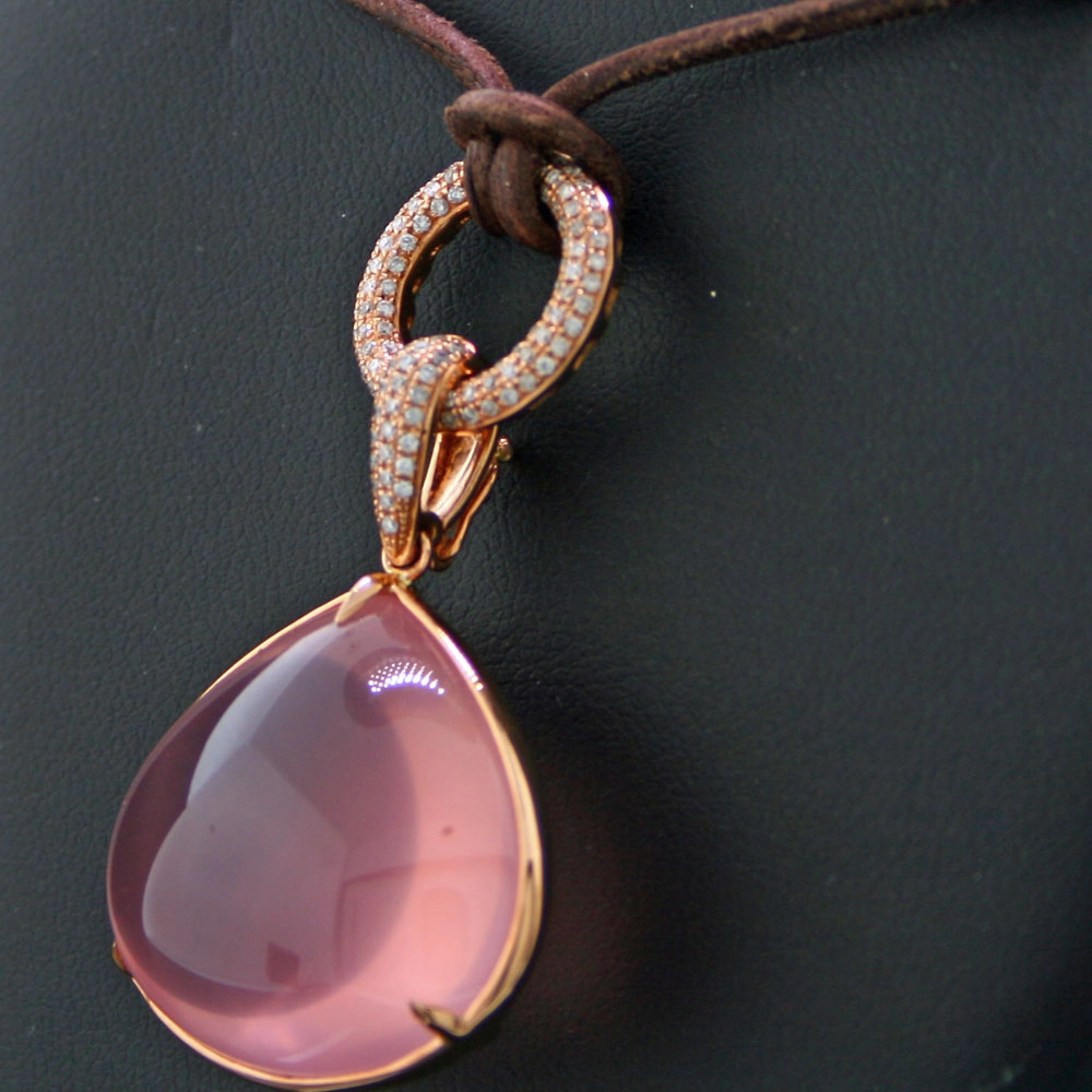 Brillant-Rosenquarz-750/-Rose´gold