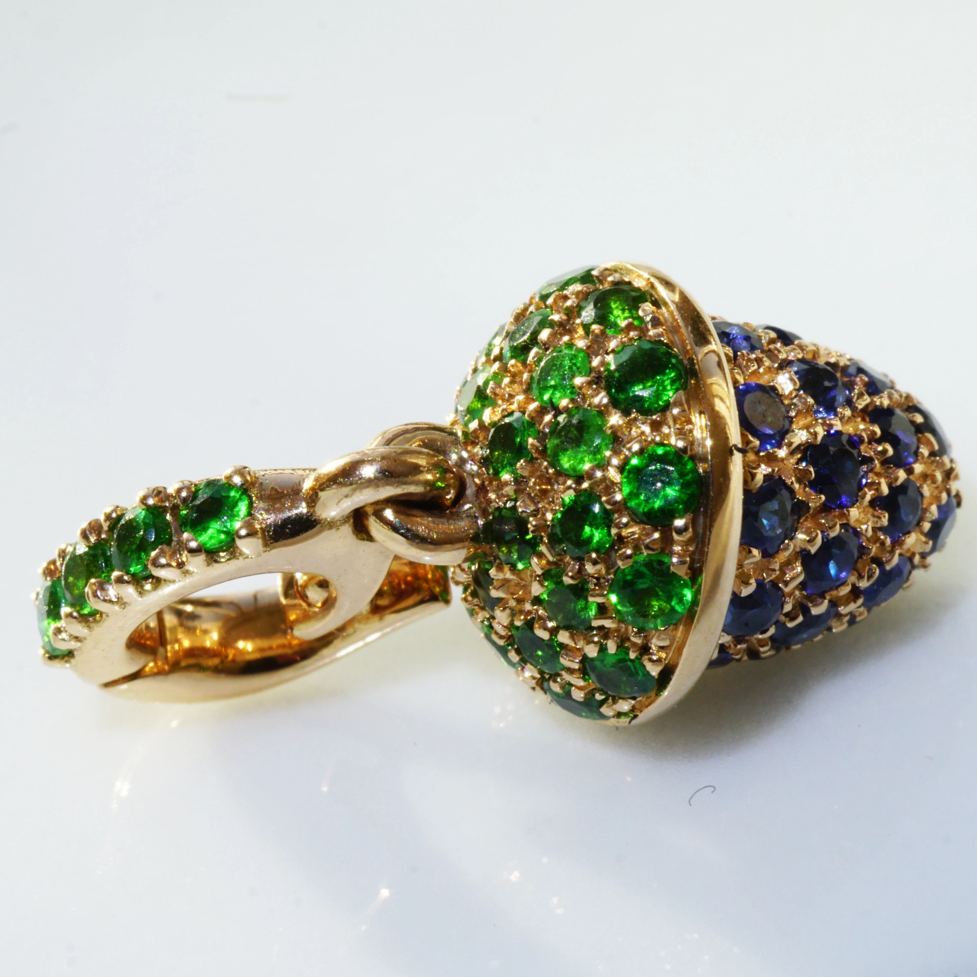Tsavorithe Saphire Drop Pendant 18 kt Rosegold.......sooo cute