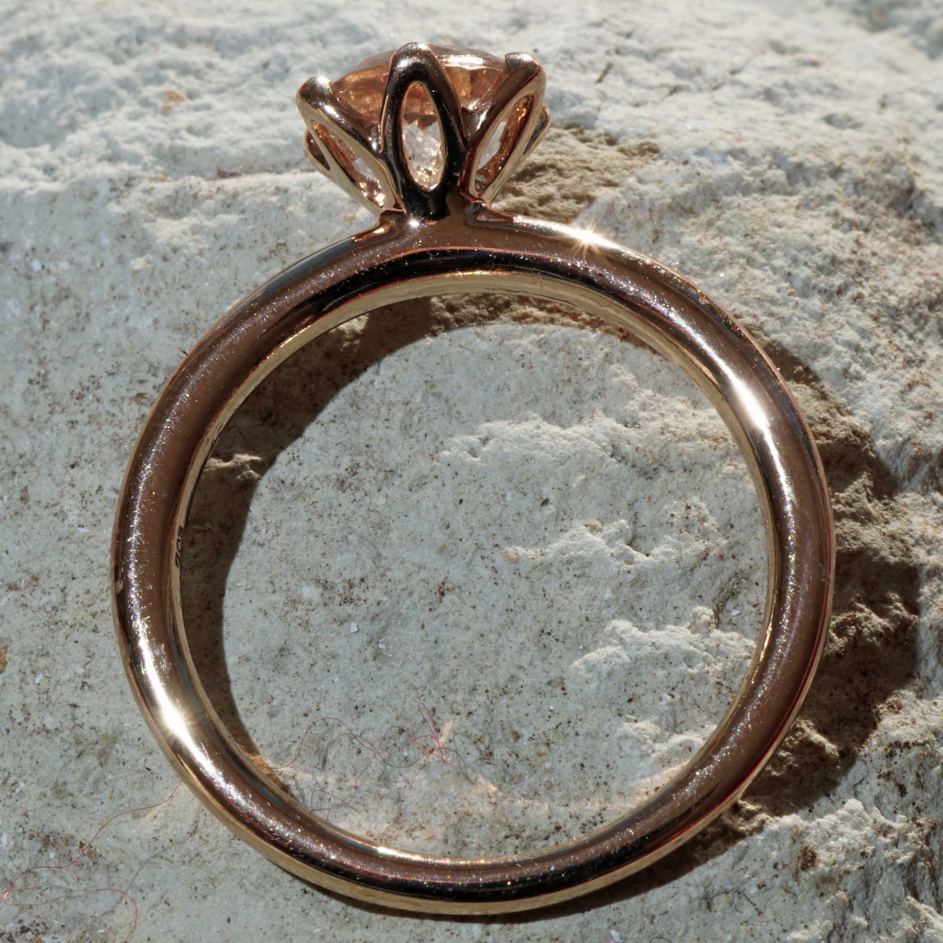 Bestseller Combination Ring made in Valenza...18 kt Rose Gold with Morganit