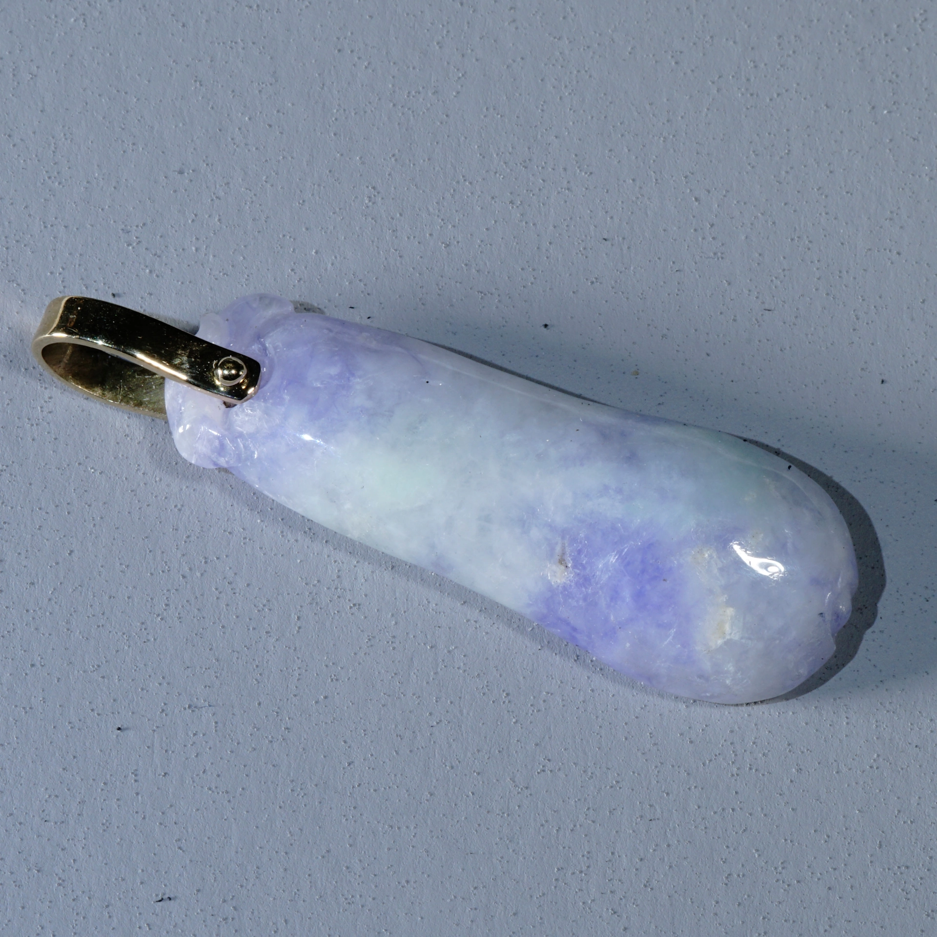 Purple Lavender Jade Pendant with imperial apple neongreen Spots..so beautiful