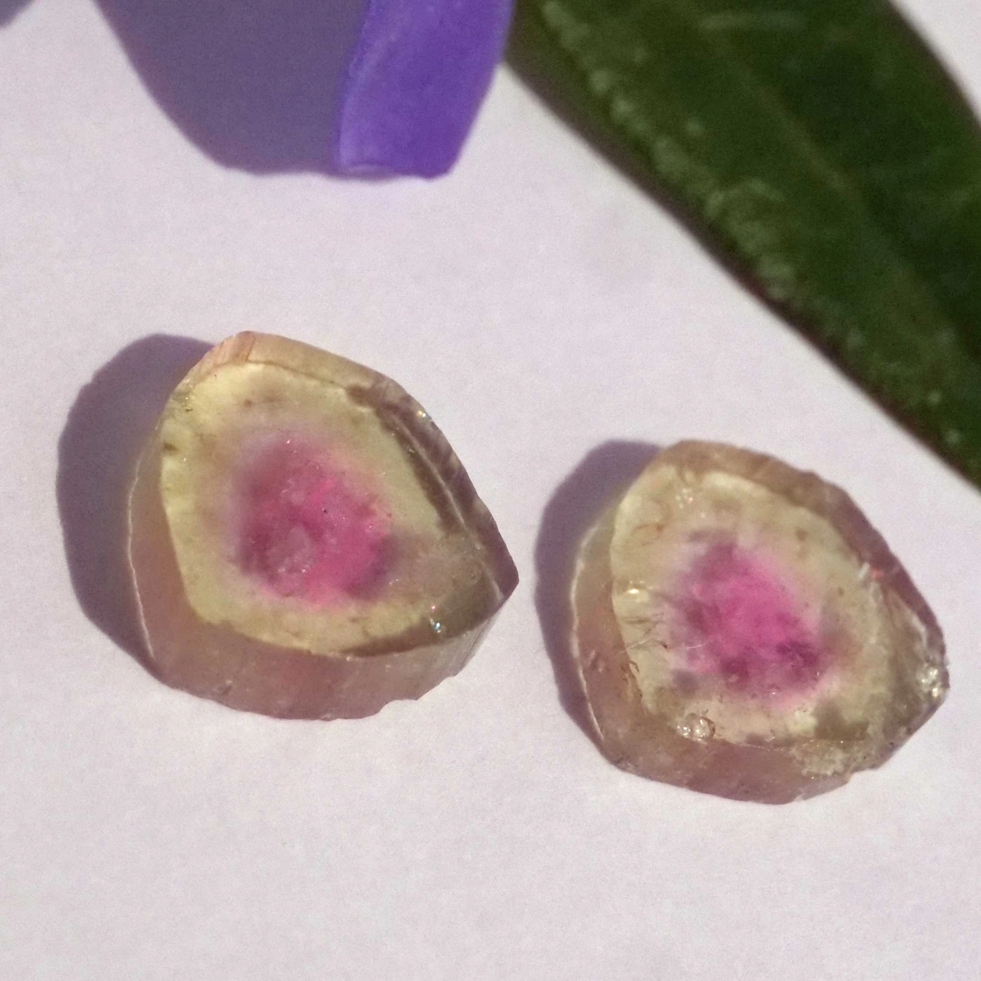 Watermelon Tourmaline slices from Afghanistan totally 3.25 ct AAA+