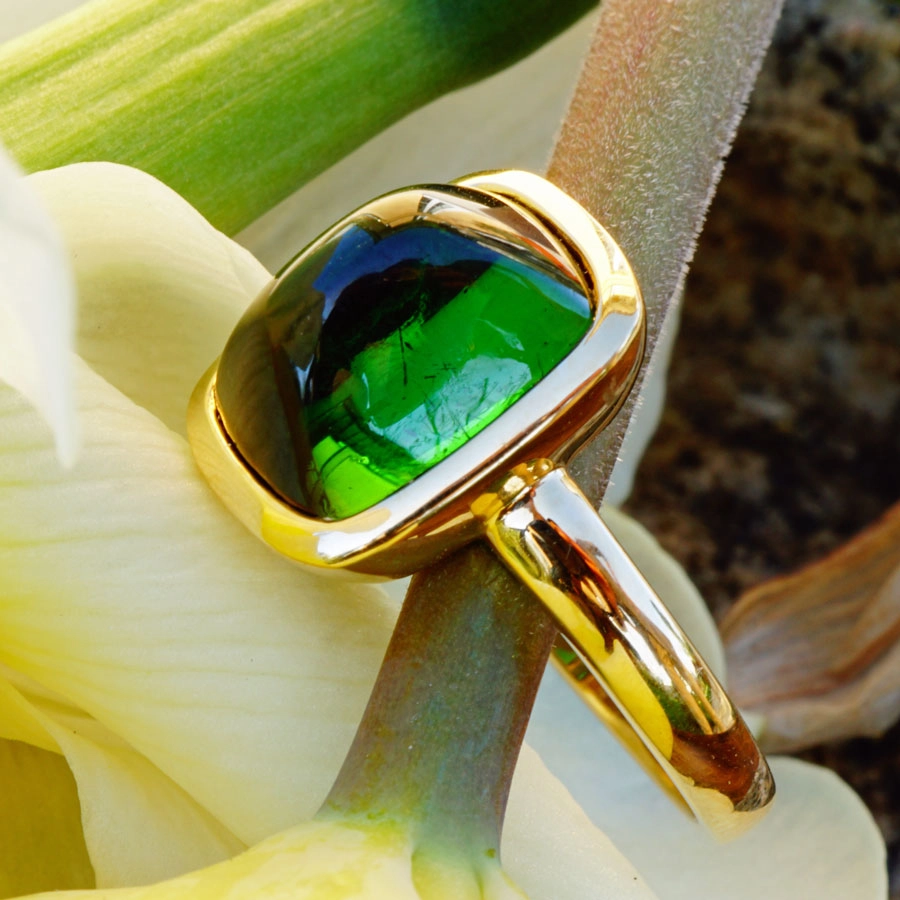 Tourmaline Ring 18 kt Yellowgold