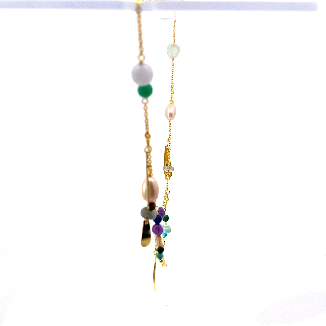 Wild Flowers at Heart Celia Chain Silver plated by Designer Maanesten Denmark