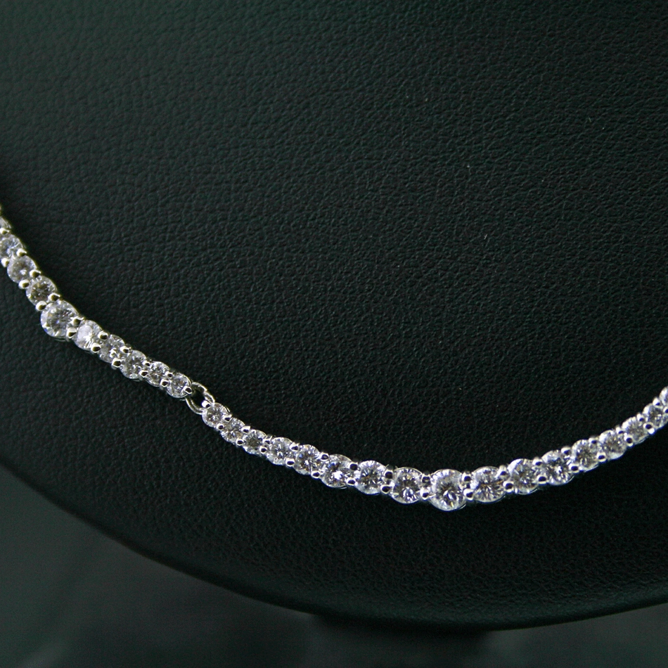 Brillant-Collier, 850/-Platin, ca. 5.00 ct