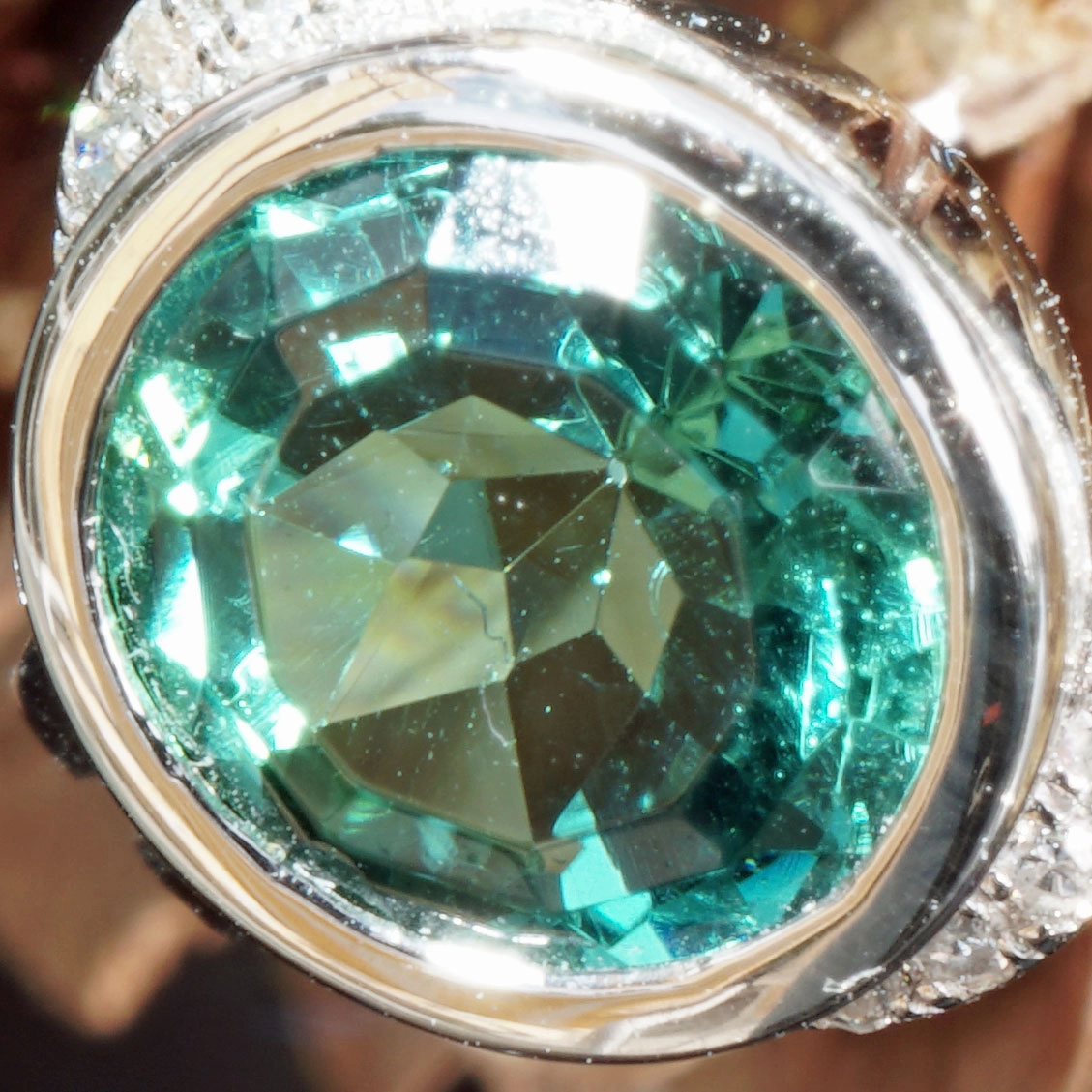 Indigolite Diamond Ring 1.45 ct 0.13 ct 750 White Gold...it doesn't get any more beautiful than this
