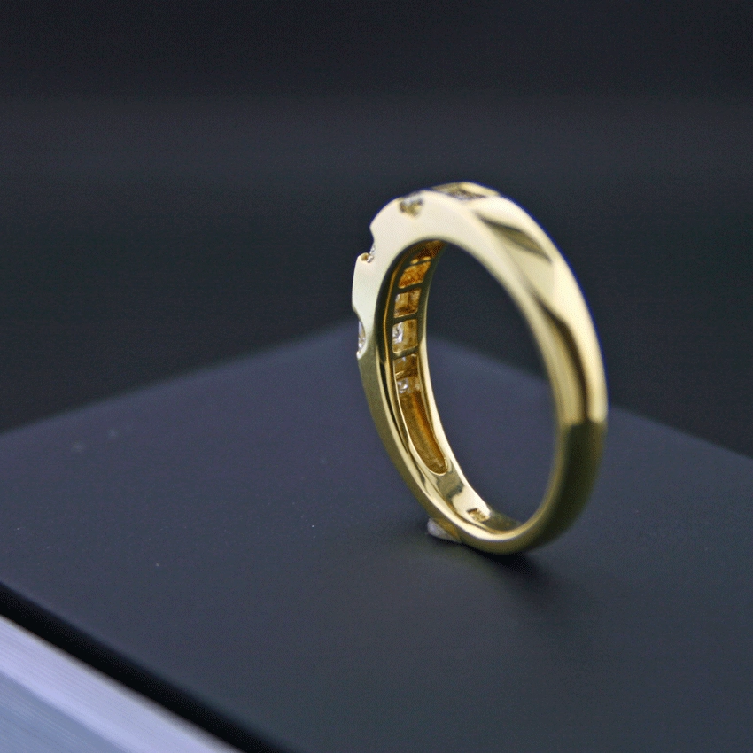 Diamant-Ring, 750/-GG.