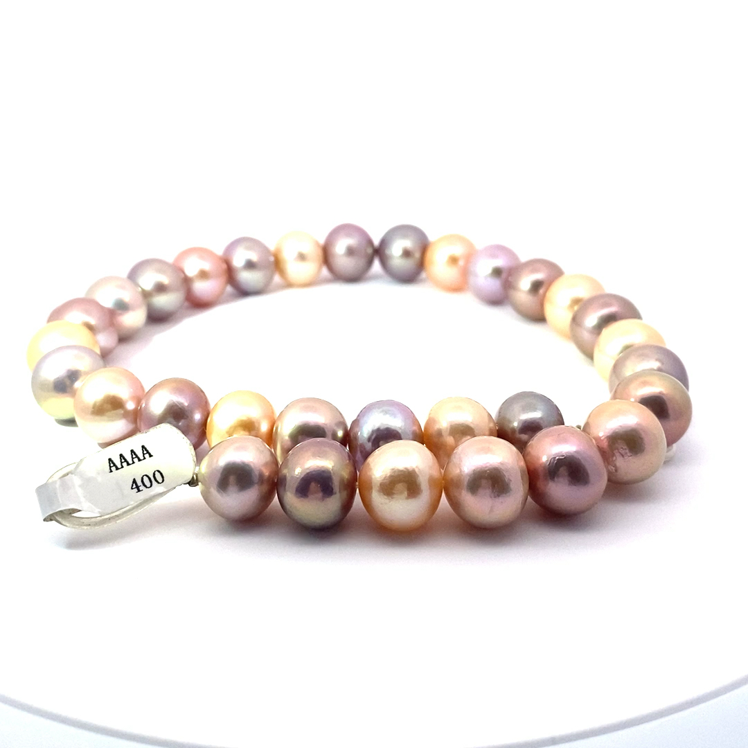 Opera Ming strand 8 to 14 mm in potato shapes 45 cm long Multi colors great chandelier AAAA Kopie