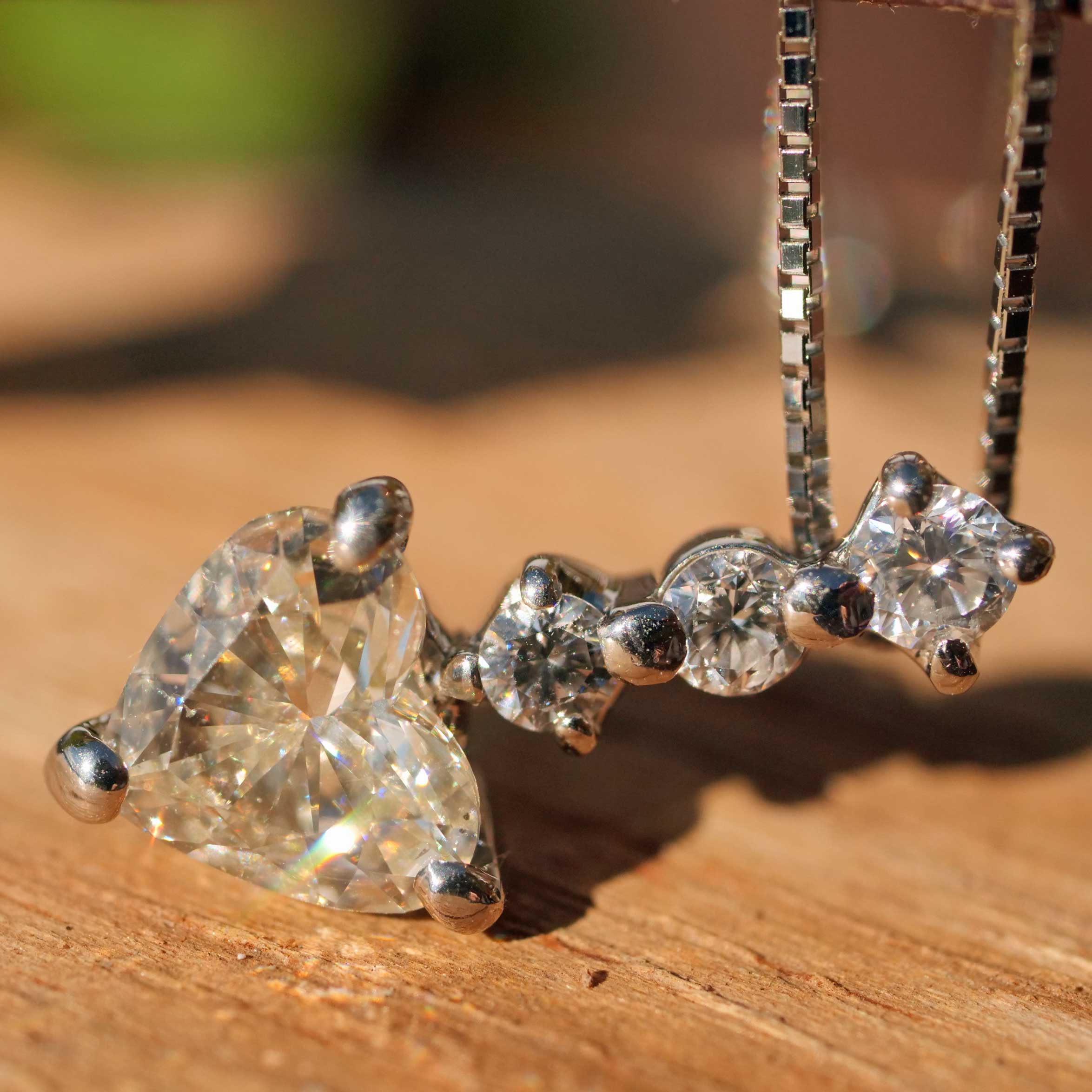 Heart Solitaire Pendant 0.877 ct 0.25 ct 900 850 Platinum.... concentrated Heart Power