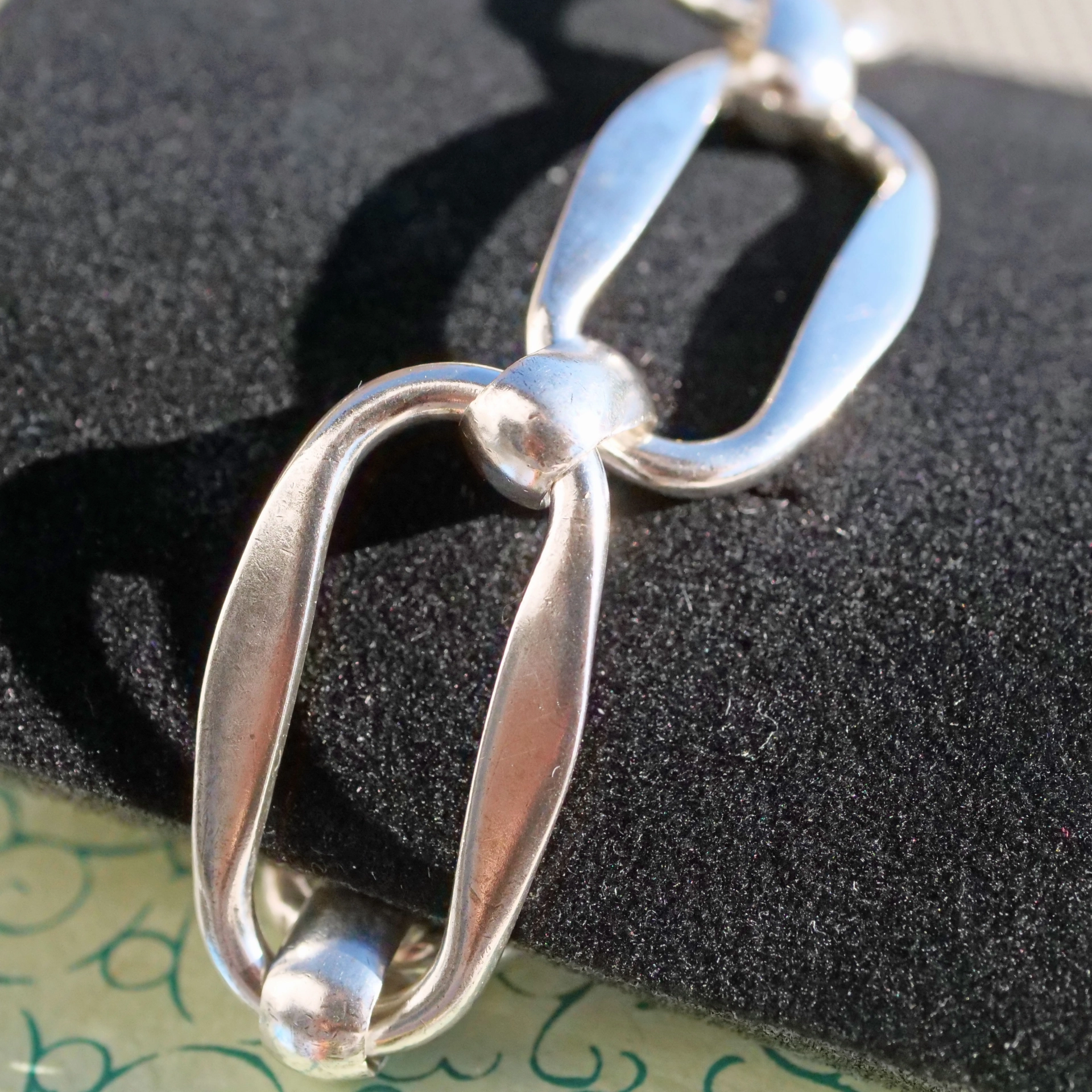 Designer Silver Bracelet 925 Silver....large curved Links