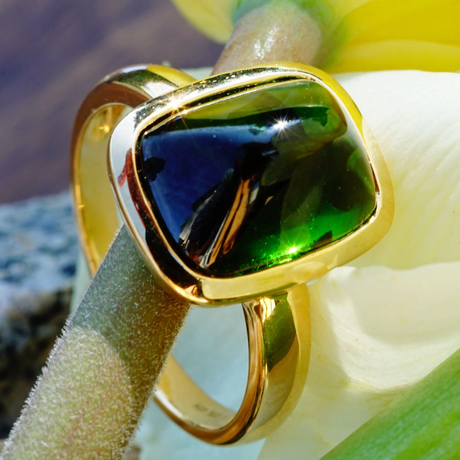 Tourmaline Ring 18 kt Yellowgold