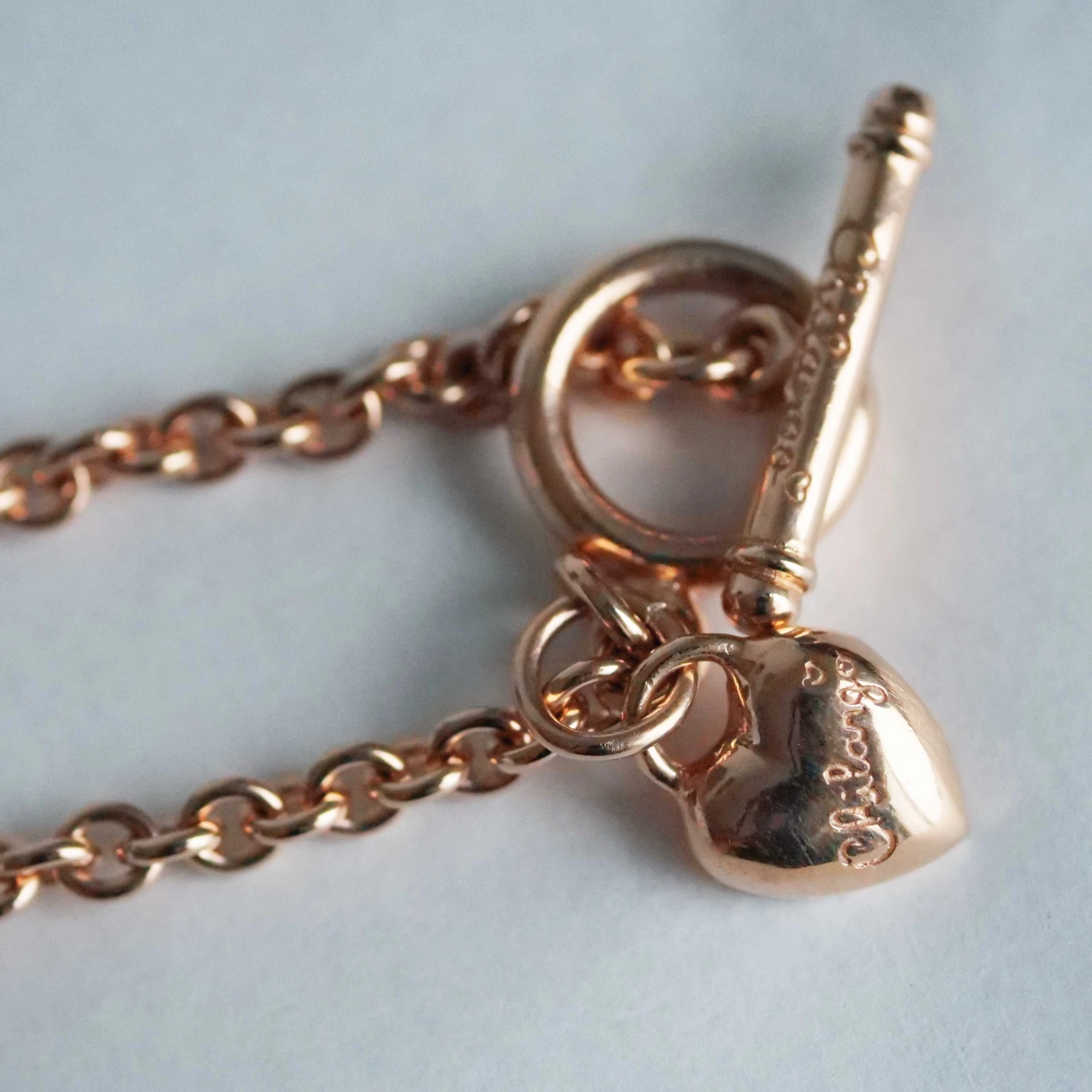 Chilango long Jewelry Chain in 85 cm fine Luxury 925 Silver rose gold plated
