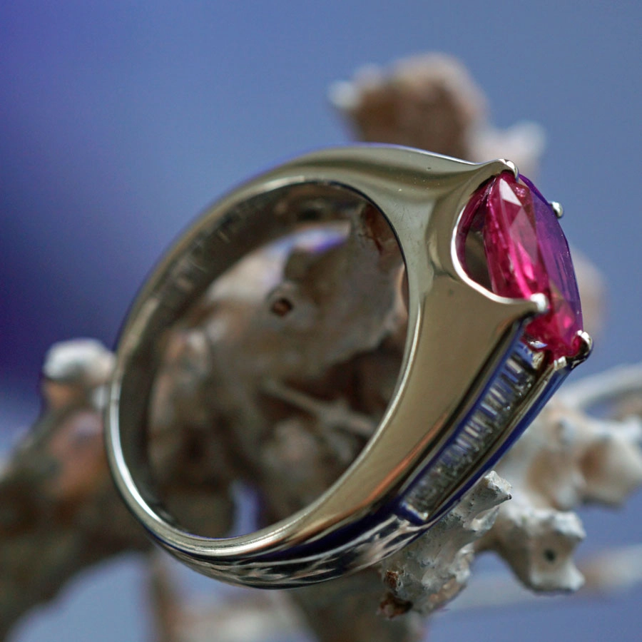 Ruby Diamond Ring Platinium....Noblest among the Noble
