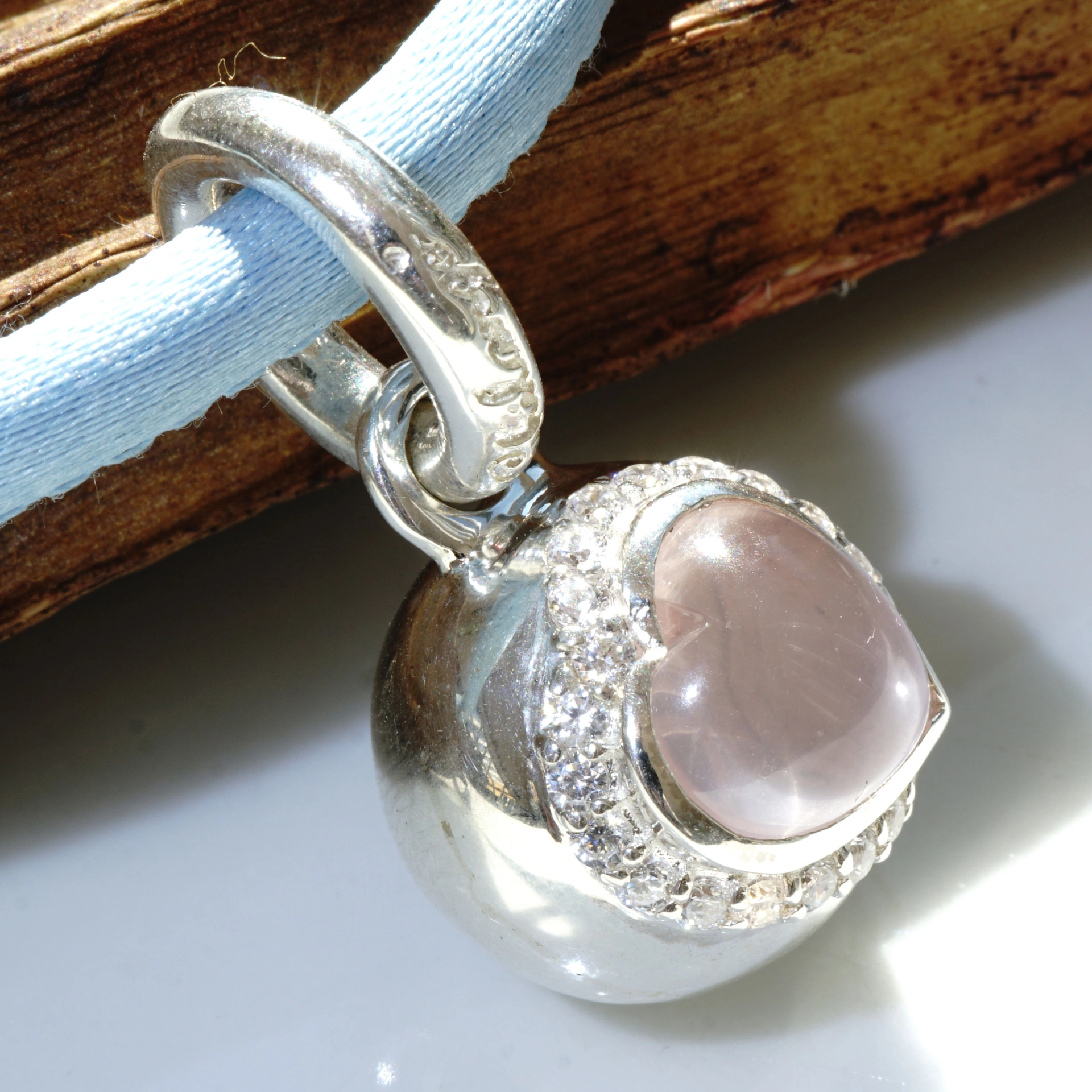 The best Silver Jewelery forever....Heartball with Rose Quartz