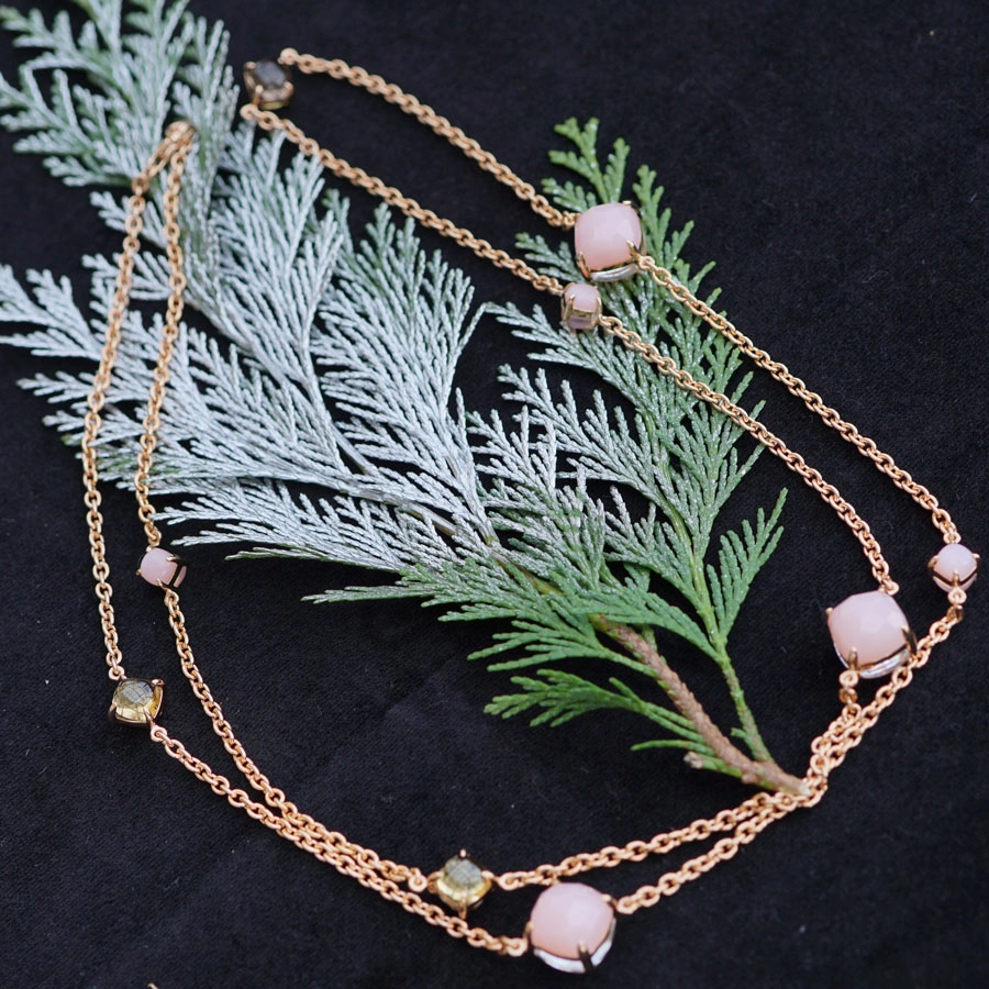 Chilango Jewelry Chain 100 cm 925 Silver rose gold-plated Chilango Grand Palais 
