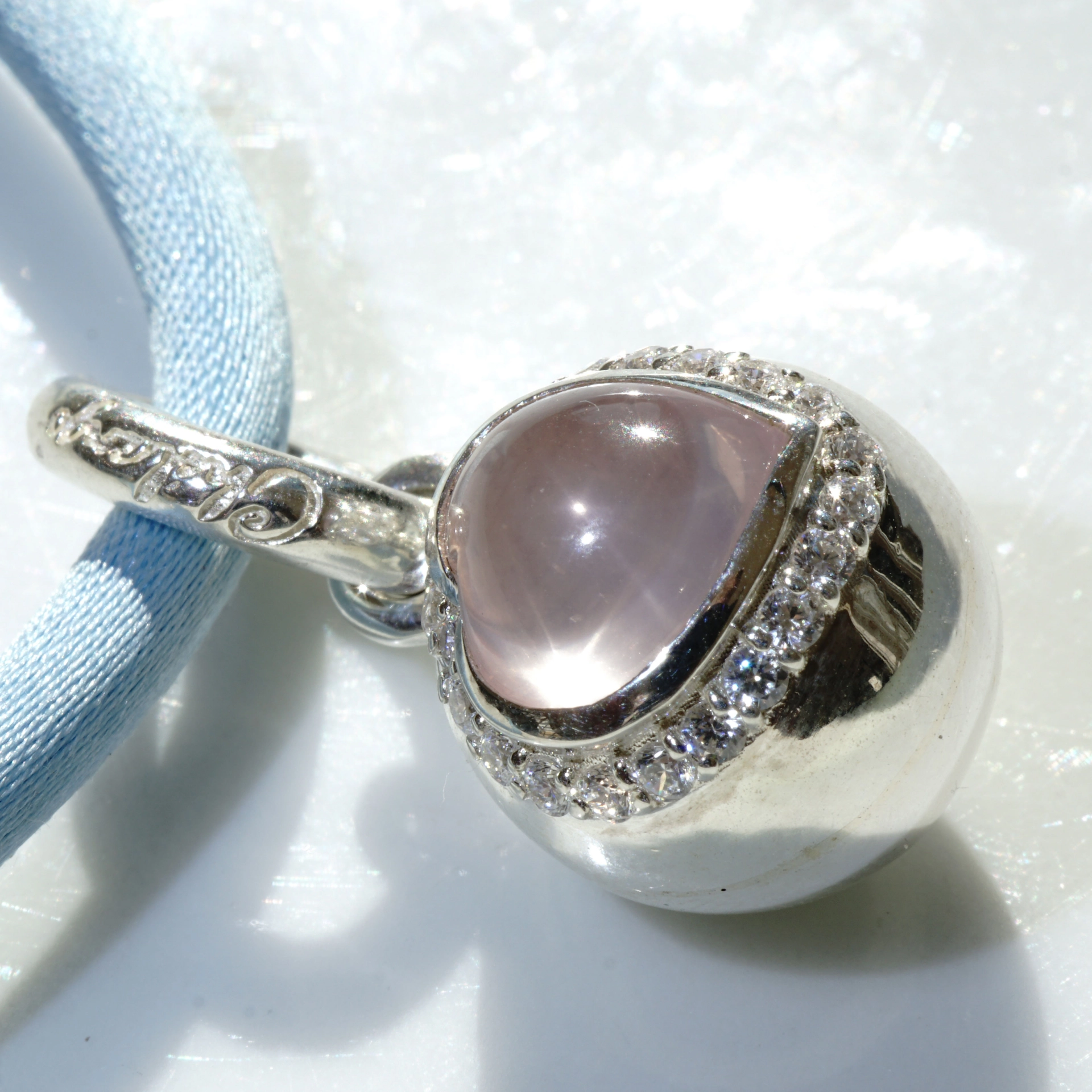 The best Silver Jewelery forever....Heartball with Rose Quartz