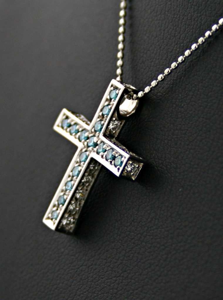 Brillant-Anhänger m. Kette, 900/-Platin