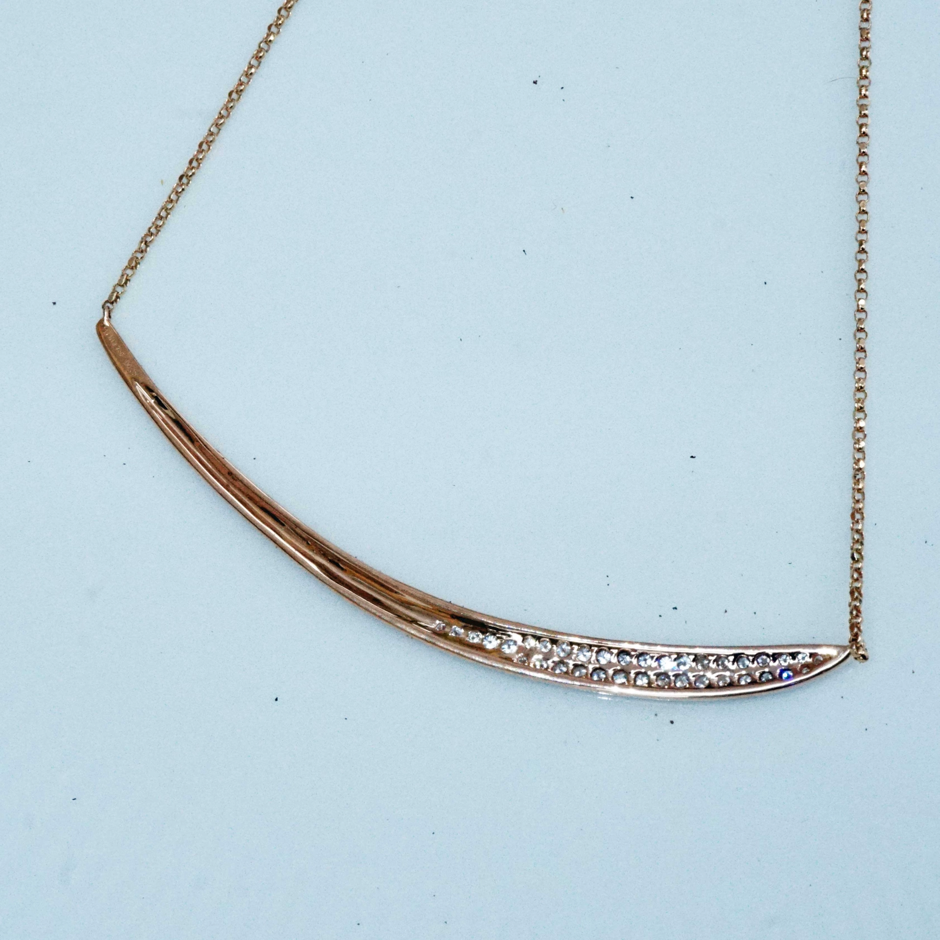 Brilliant Necklace 18 kt Rose Gold 0.35 ct....black Friday Price