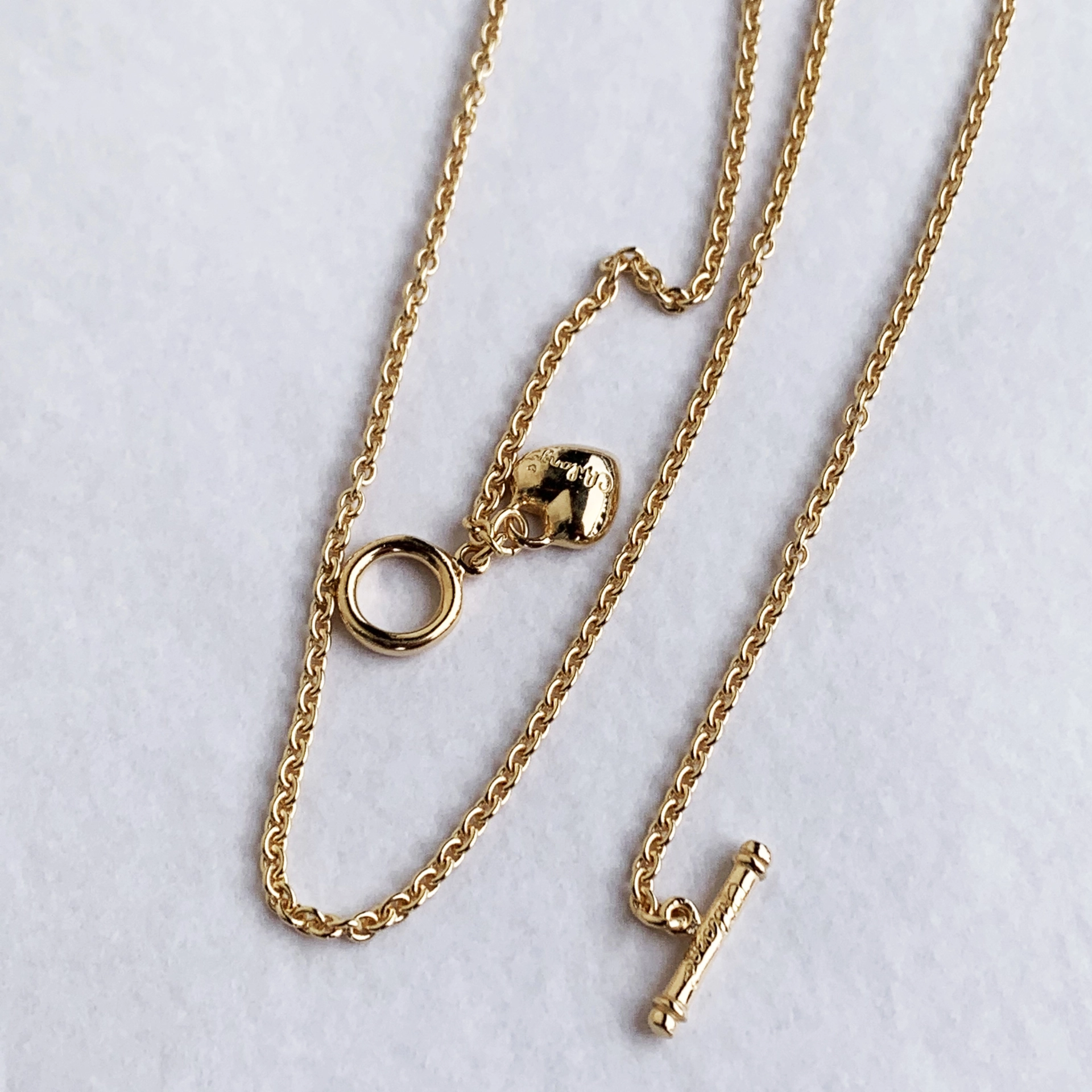 Chilango Kette fine Luxury 85 cm 925er Silber NEU in 18 kt Yellow Gold plated 2,5 mm breit soo fein