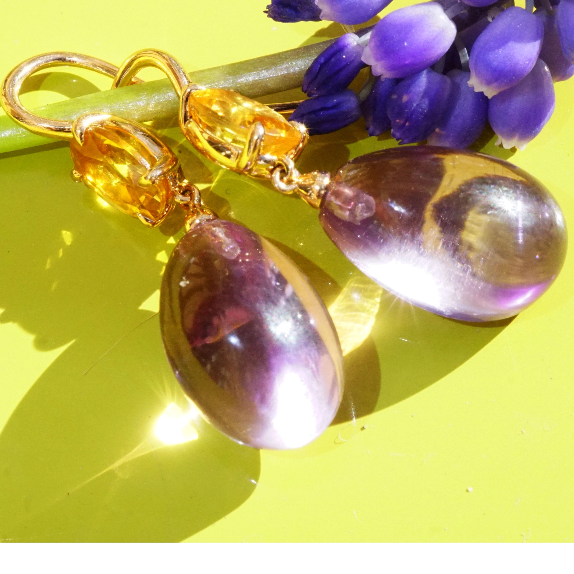 Earrings of high quality made in a traditional Italian goldsmith in Valenza, modern Design