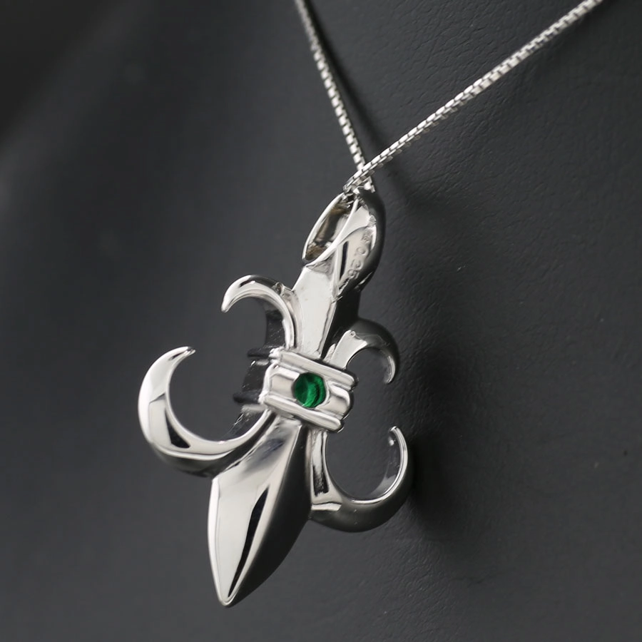 BOURBONEN LILIE Anhänger/Kette 0.25 ct MUZO SMARAGD 750er-Gold