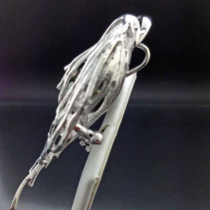Tahiti-Zuchtperl-Brosche, 925/Silber.